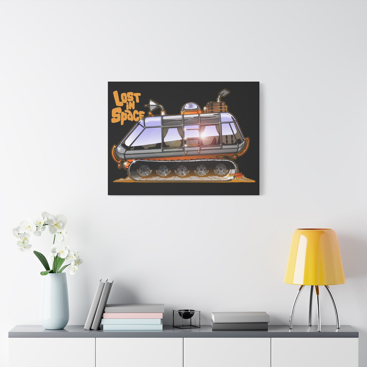 LOST in SPACE Classic TV Chariot Canva Art Wall Print