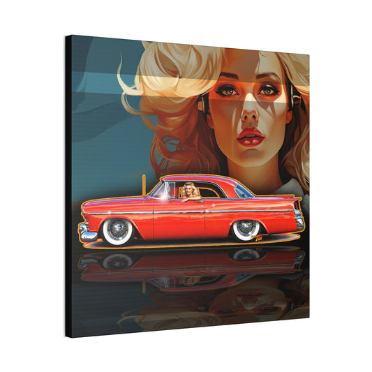 CHRYSLER 300 1958 Collectible Fireball Art Canvas Stretched Print