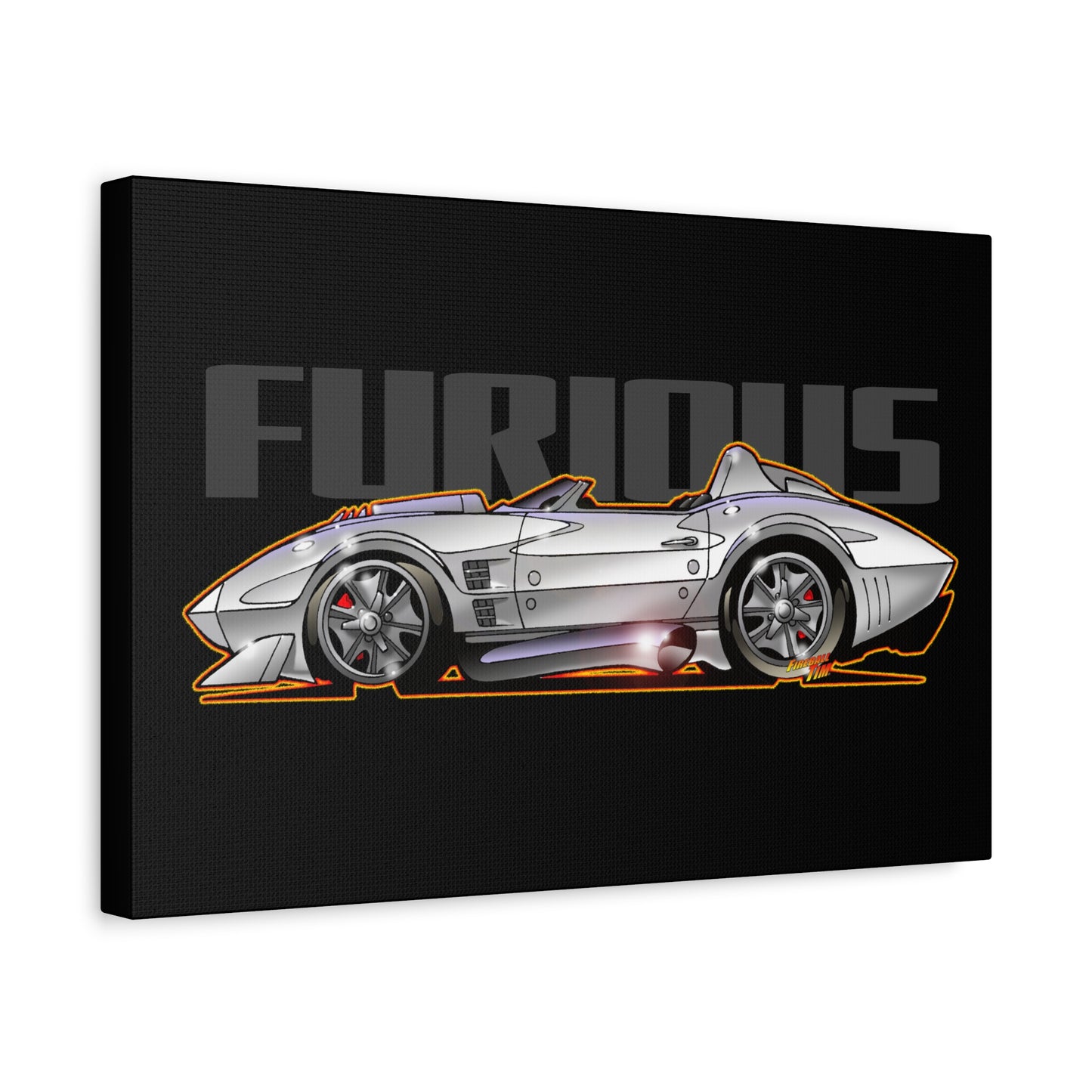 FAST AND FURIOUS Grand Sport Stingray Corvette Fireball Art Canvas Art Wall Print