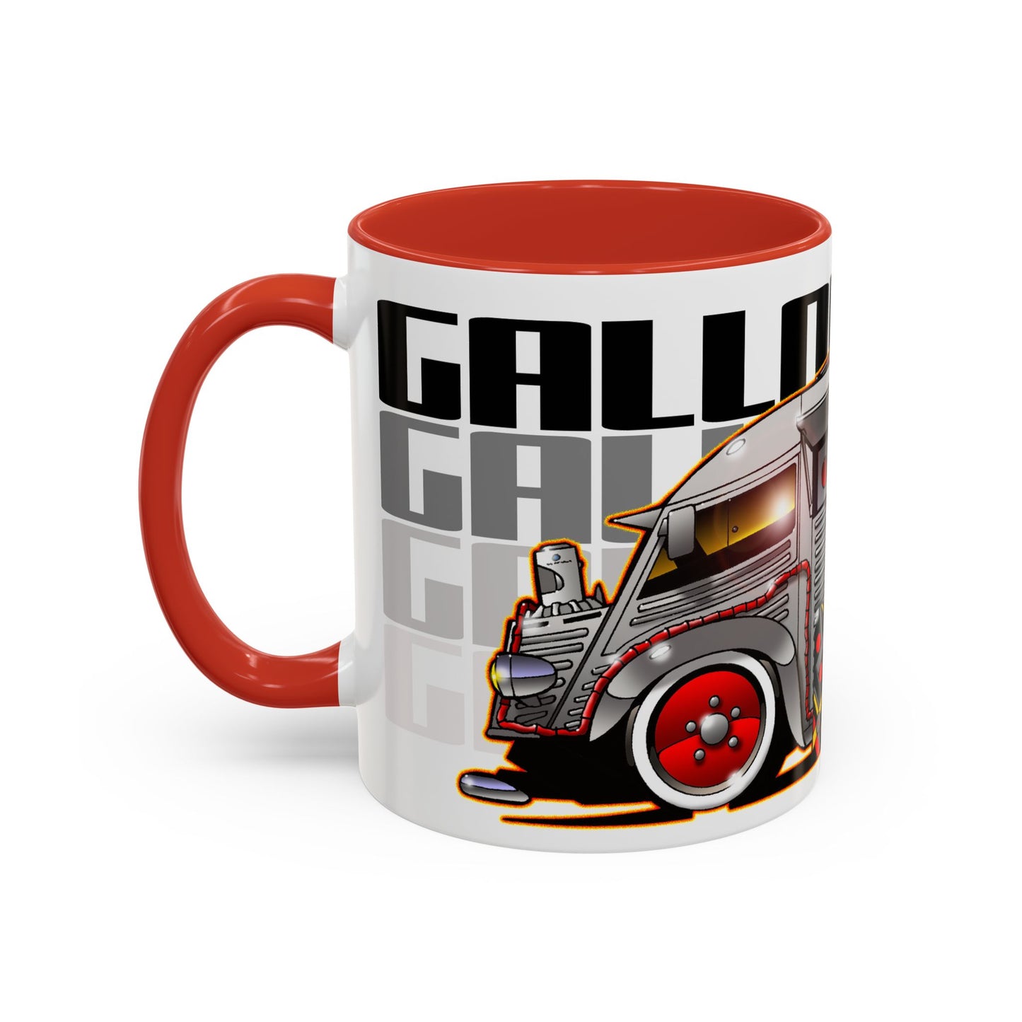 GALLODROME French Food Truck Fireball Art Collectible Coffee Mug - 2 Sizes