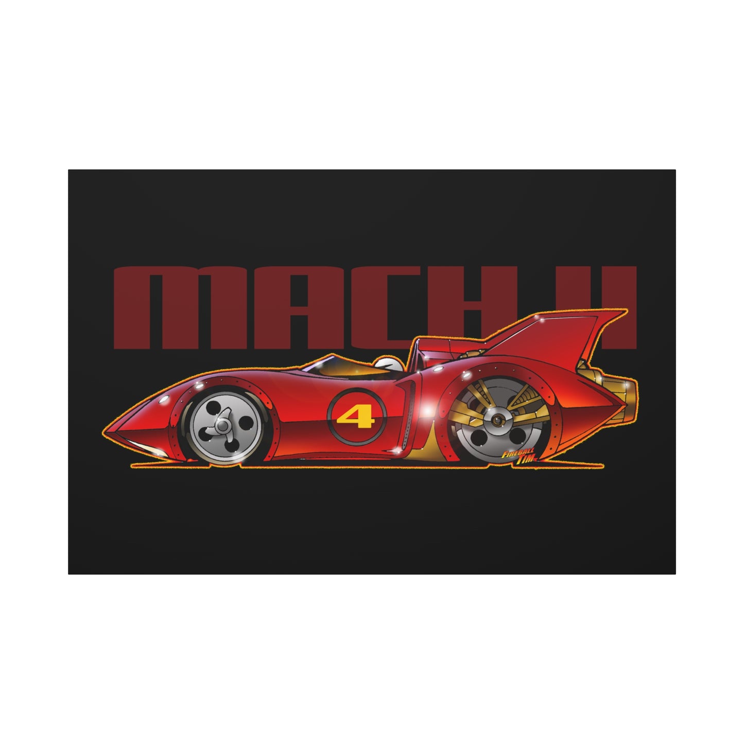 SPEED RACER MACH 4 Fireball Art Canvas Wall Print
