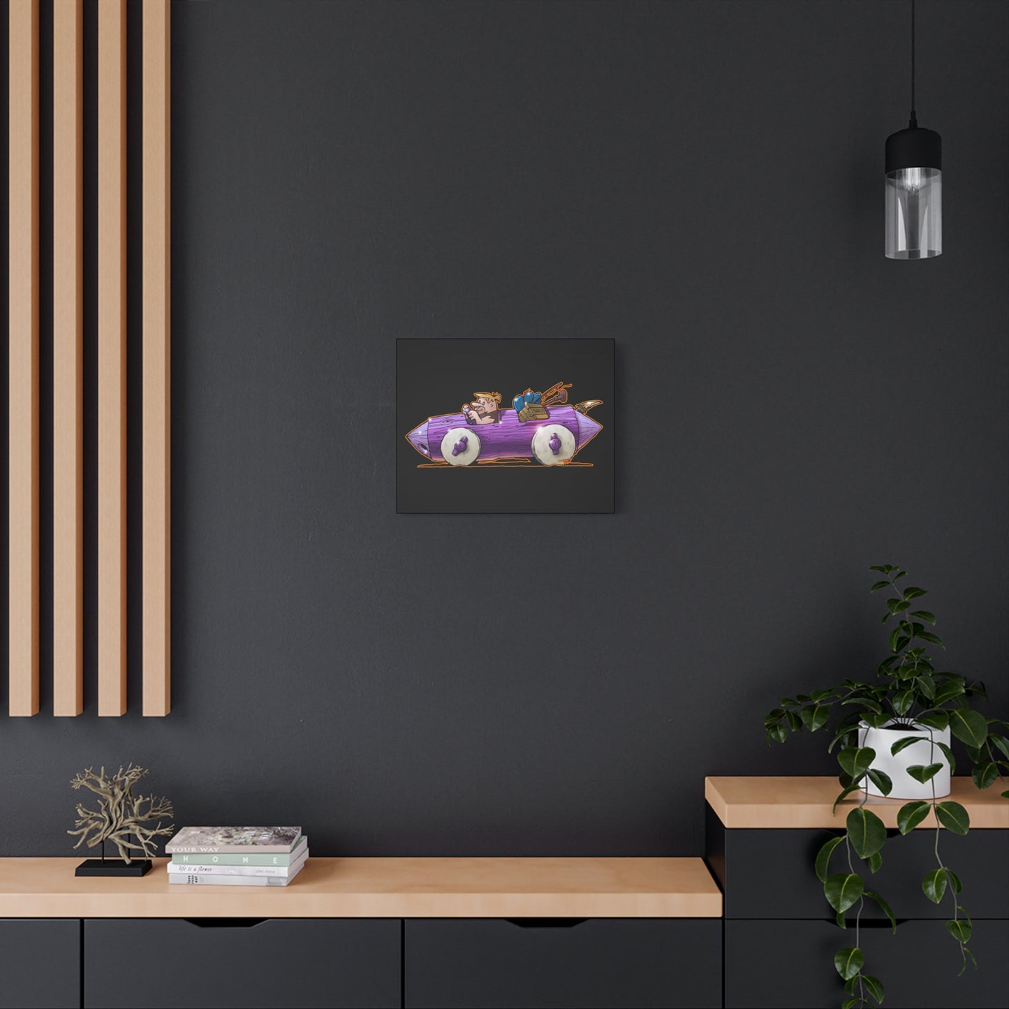 FLINSTONES BARNEY RUBBLE Fireball Art Canvas Wall Print - Multiple Sizes