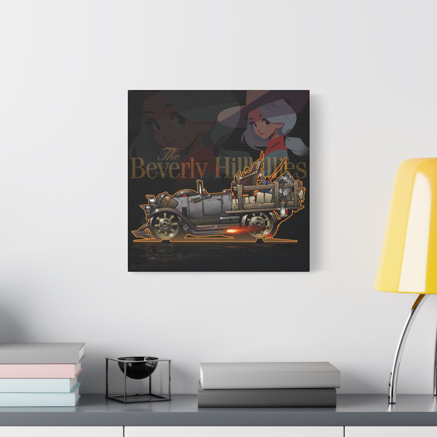 BEVERLY HILLBILLIES JALOPY Canvas Art Wall Print