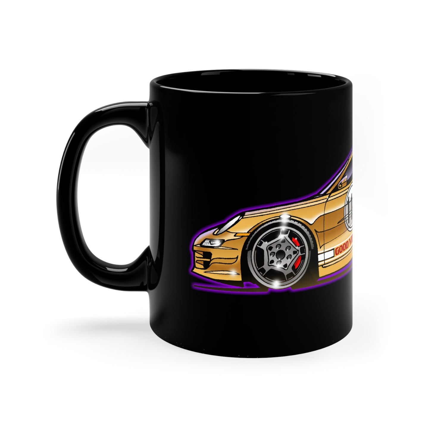 GOOD VIBES Porsche 997 Late Night Playset Sports Car Coffee Mug. 11oz