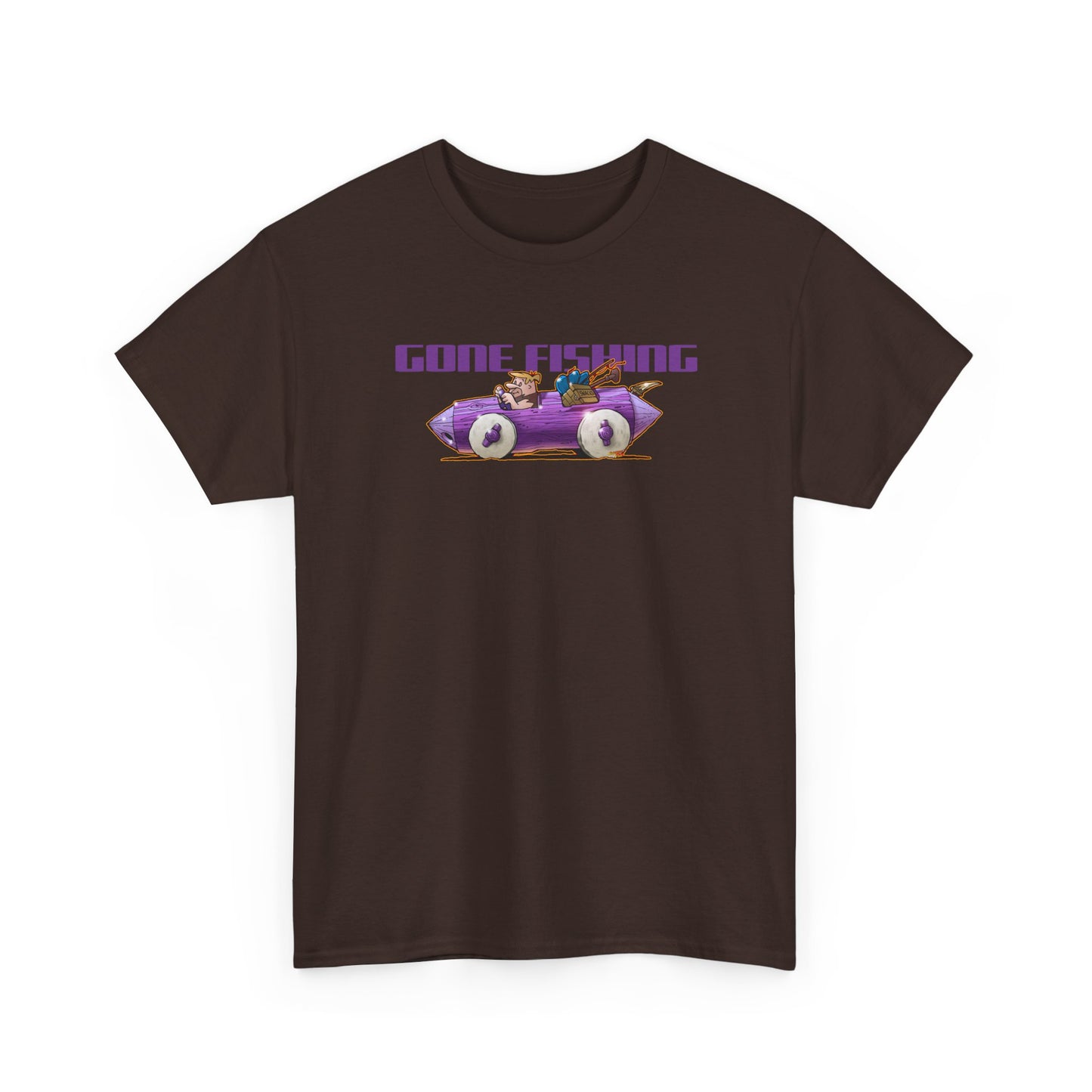 FLINSTONES BARNEY RUBBLE Gone Fishing Fireball Tee Shirt - Multiple Colors