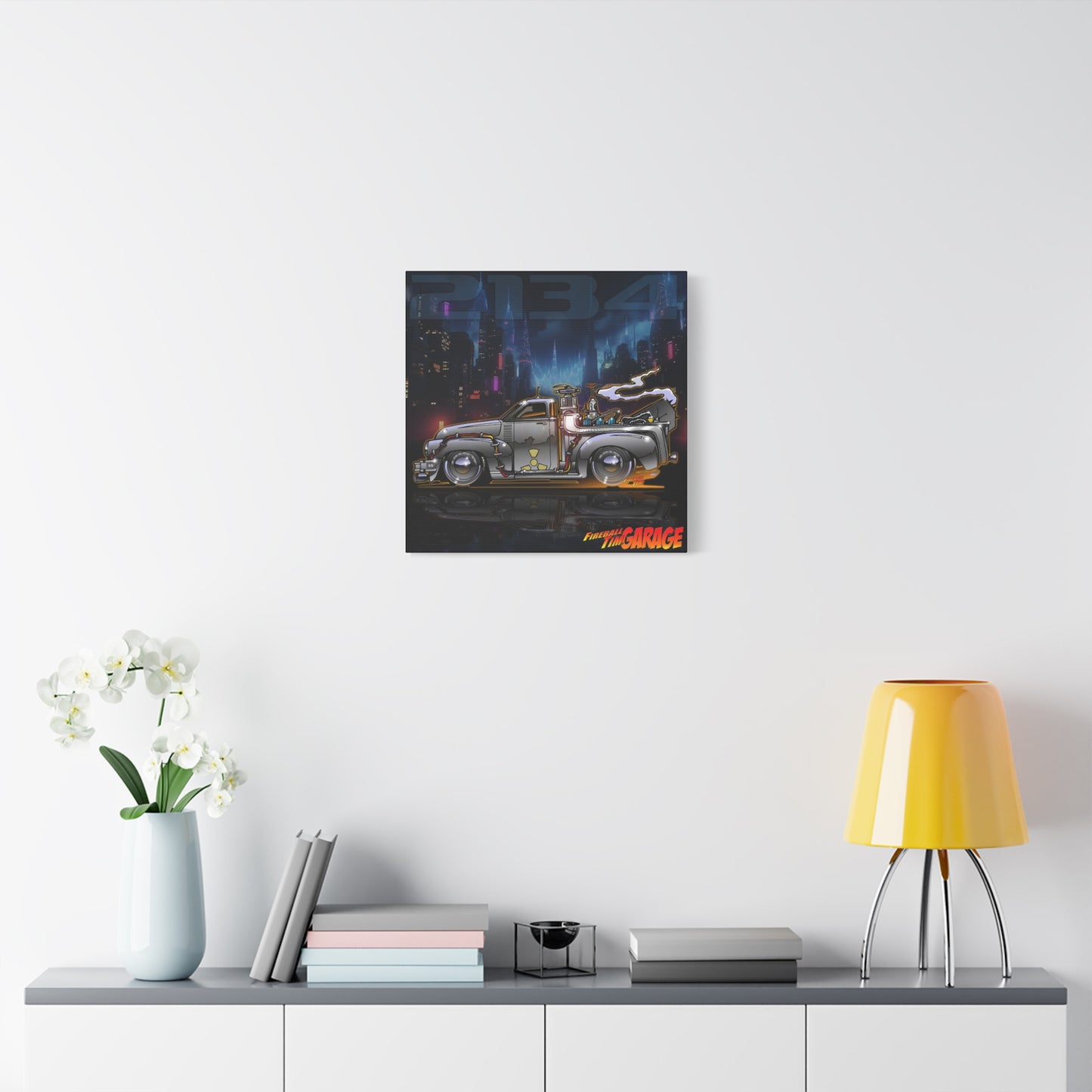 BACK THE THE FUTURE Chevy 3100 Pickup Time Machine Canvas Art Wall Print - 2 Sizes