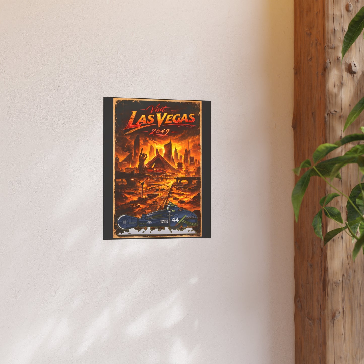 VISIT LAS VEGAS 2049 Blade Runner Spinner Vintage Fireball Art Travel Poster Satin/Matte