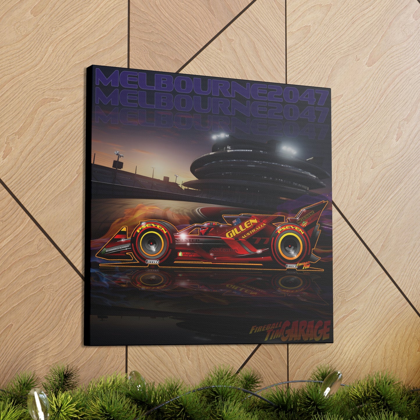 GILLEN AUSTRALIA F1 2047 Concept Art Canvas MASTERPRINT 3 Sizes