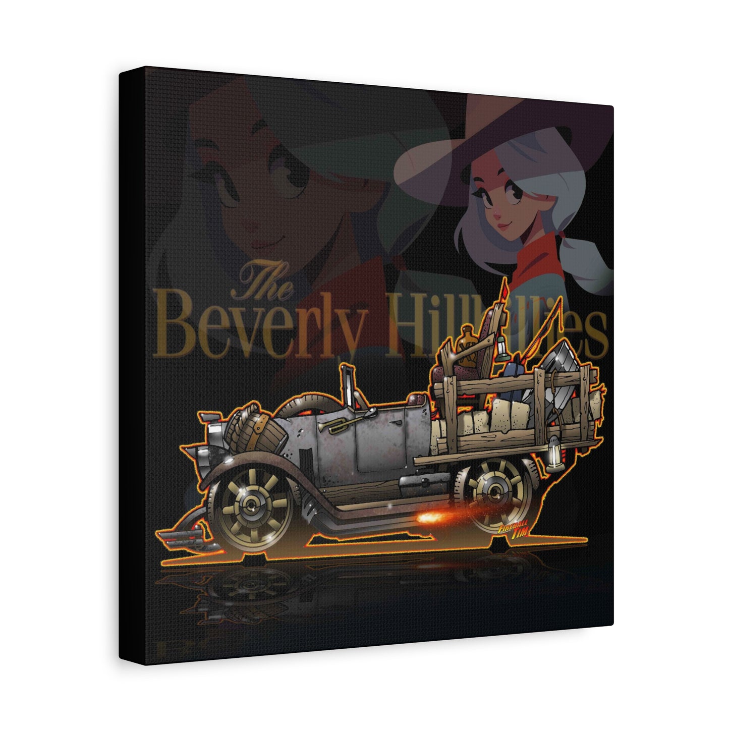 BEVERLY HILLBILLIES JALOPY Canvas Art Wall Print