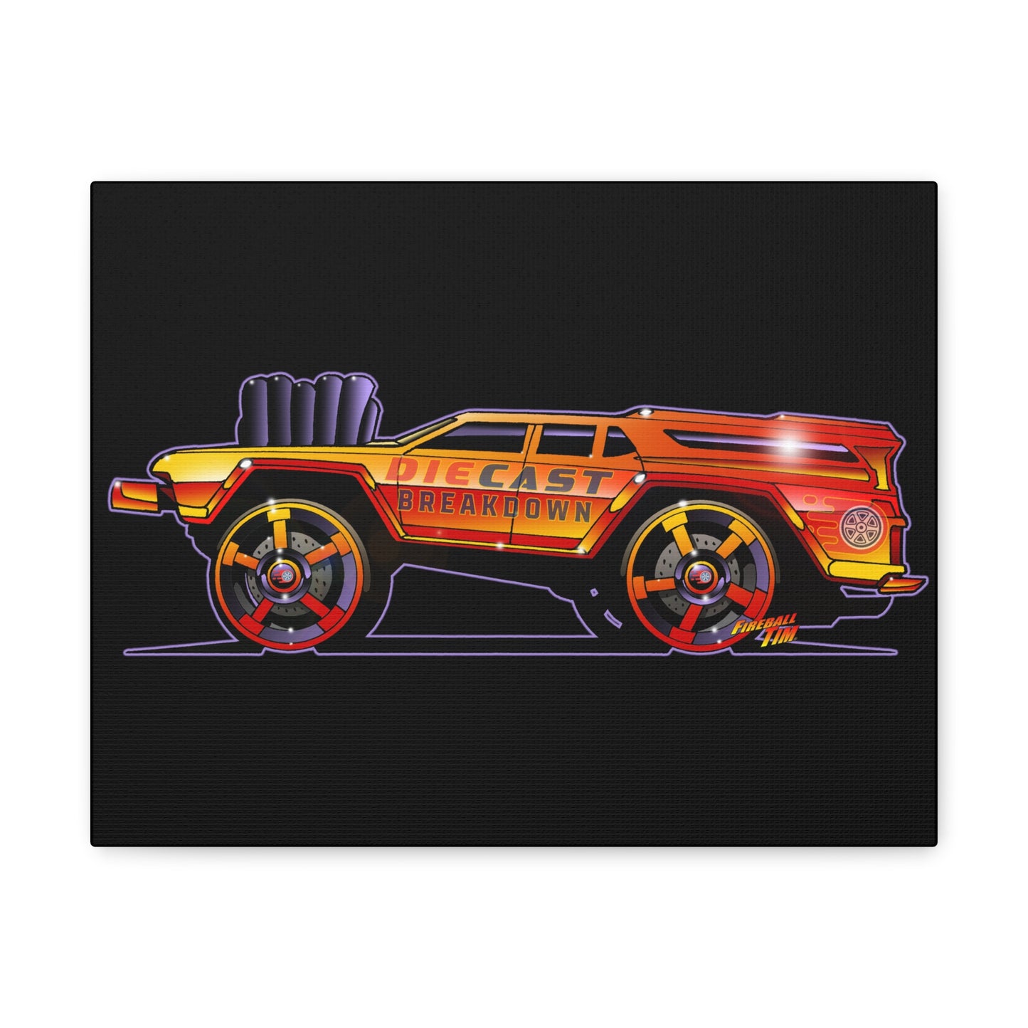 DIECAST BREAKDOWN Hot Wheels Cruise Bruiser Canvas Gallery Art Print 11x14