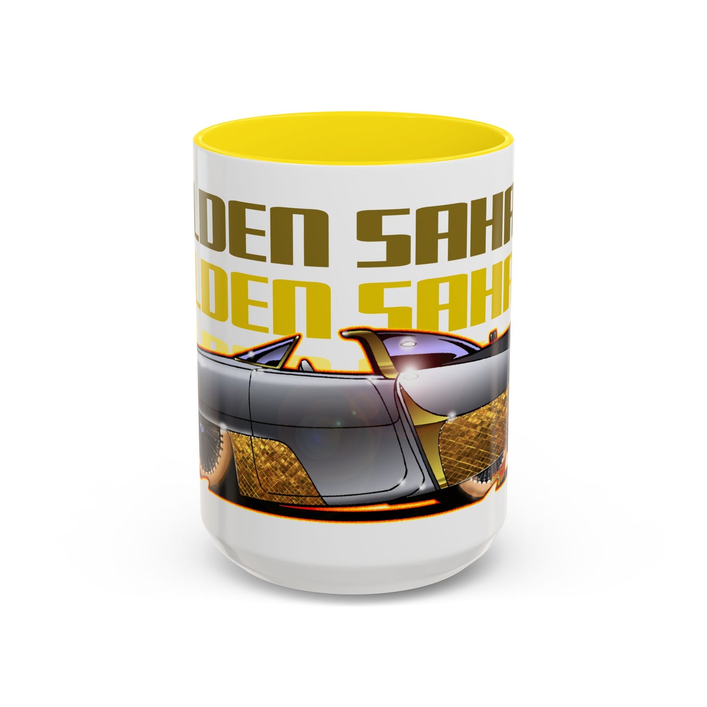 GOLDEN SAHARA Custom Concept Car Collectible Fireball Art Coffee Mug 2 Sizes