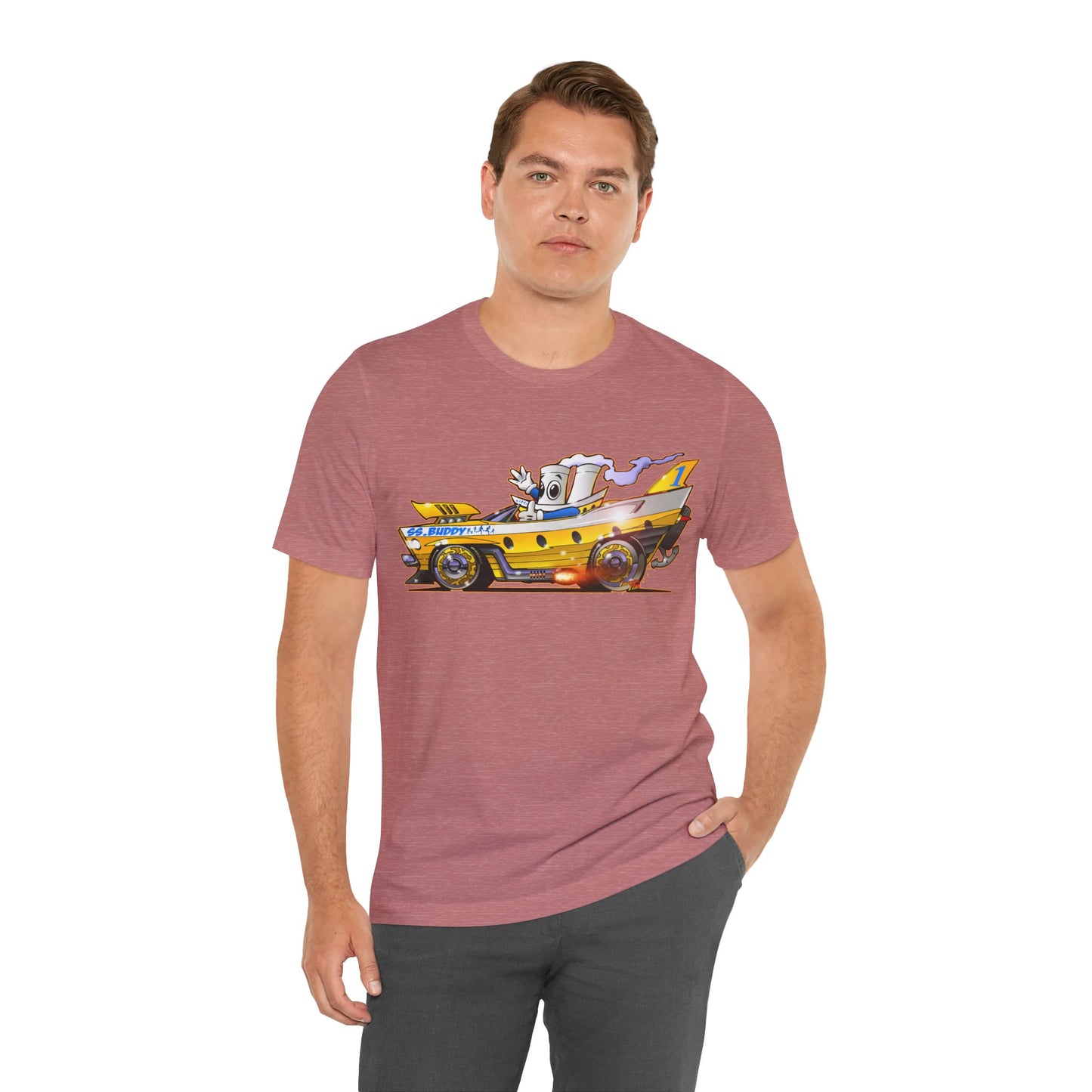 BUDDY CRUISE BUDDYMOBILE Custom Car Art Short Sleeve Tee in 17 Colors