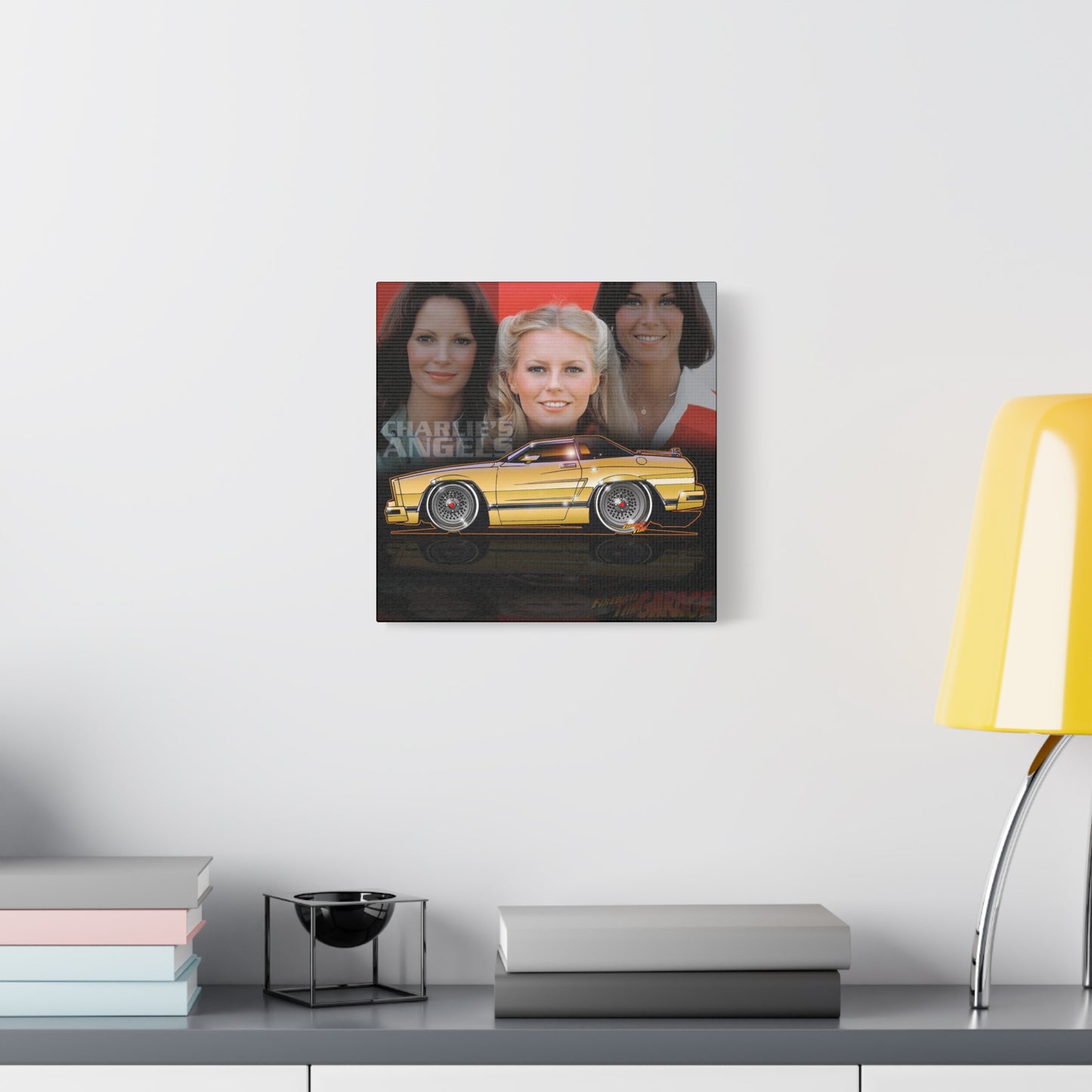 CHARLIE'S ANGELS FORD MUSTANG GHIA TV Car Canvas Art Wall Print - 12x12