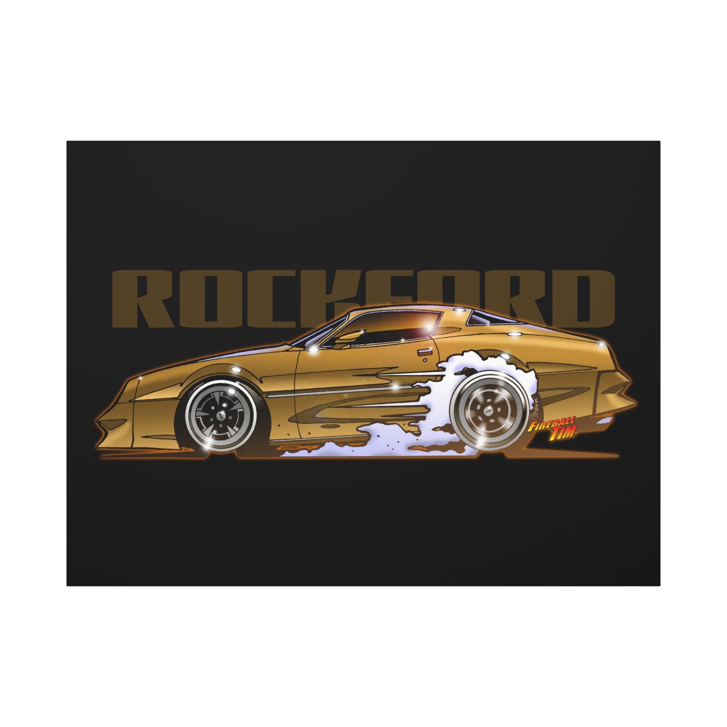 ROCKFORD FILES Pontiac Firebird Fireball Art Canvas Wall Print