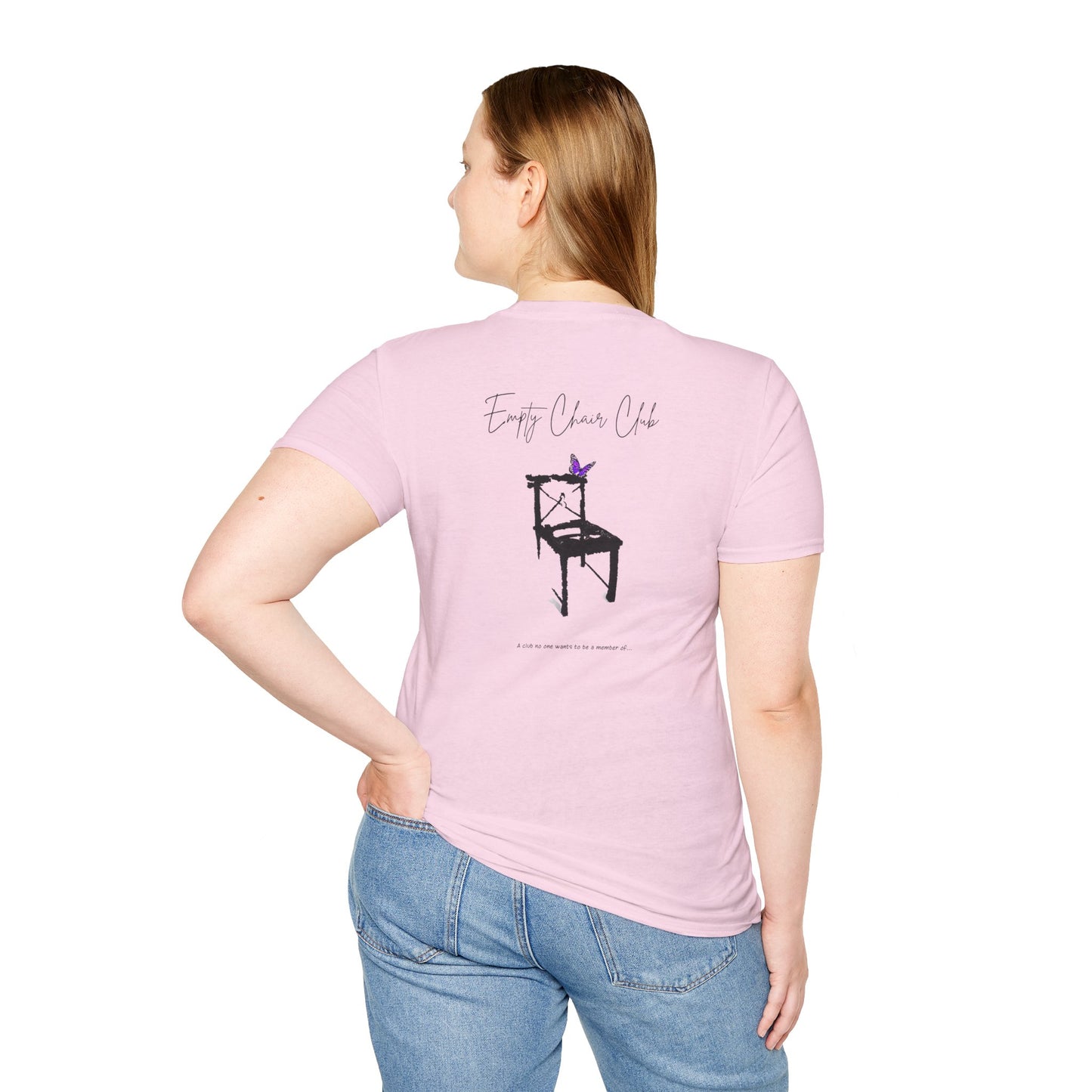 EMPTY CHAIR CLUB Unisex Softstyle T-Shirt - Casual Comfort for Relaxation and Reflection