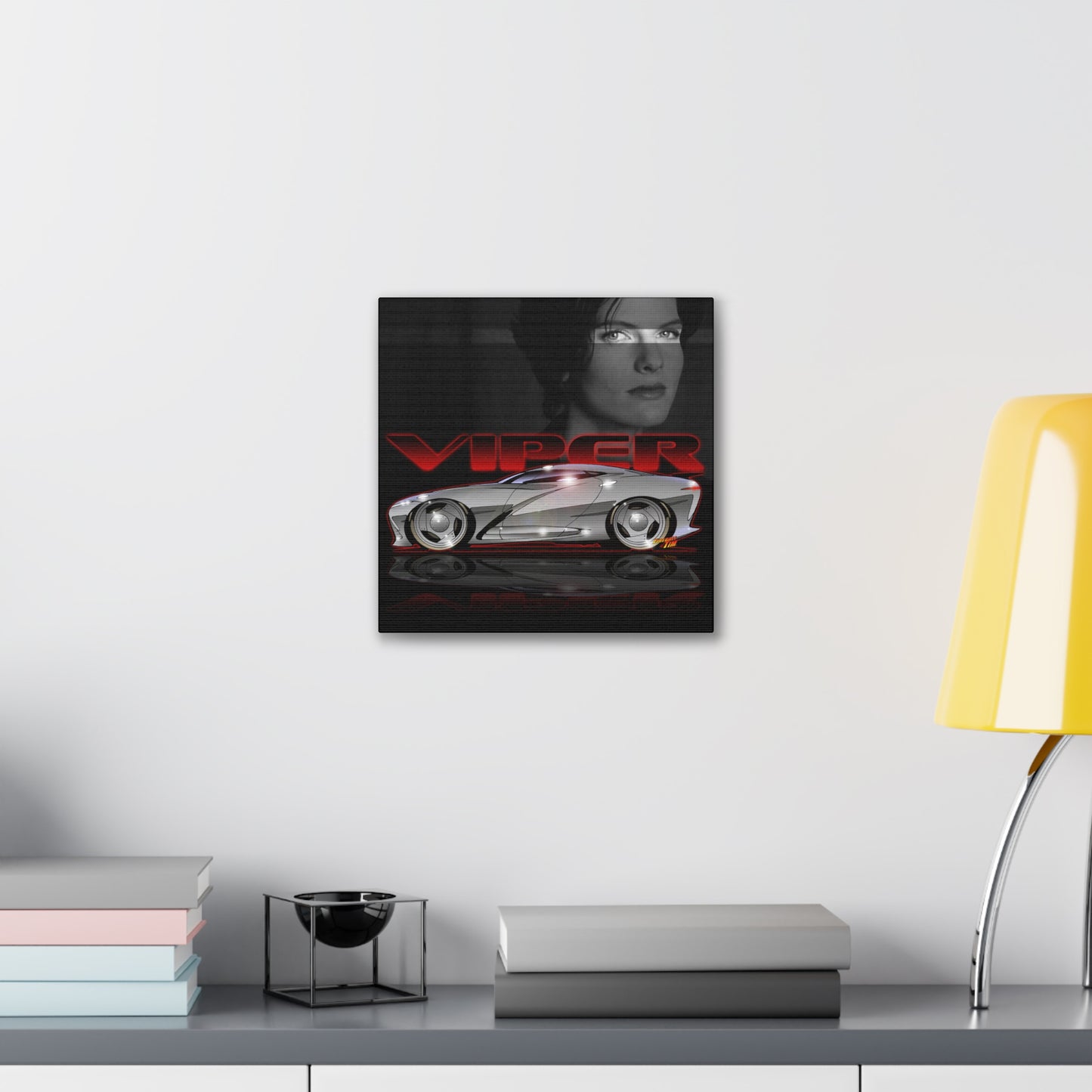 VIPER TV Show TV Car Fireball Art Canvas Print - 12x12