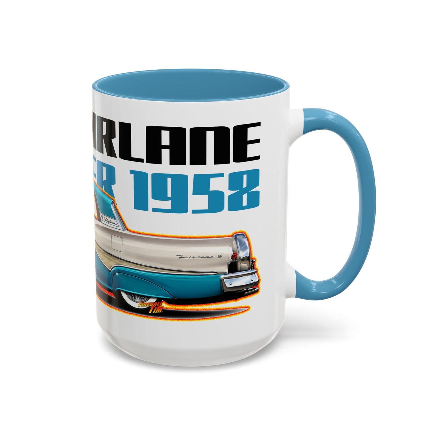 FORD FAIRLANE SKYLINER 1958 Collectible Fireball Art Coffee Mug - 2 Sizes