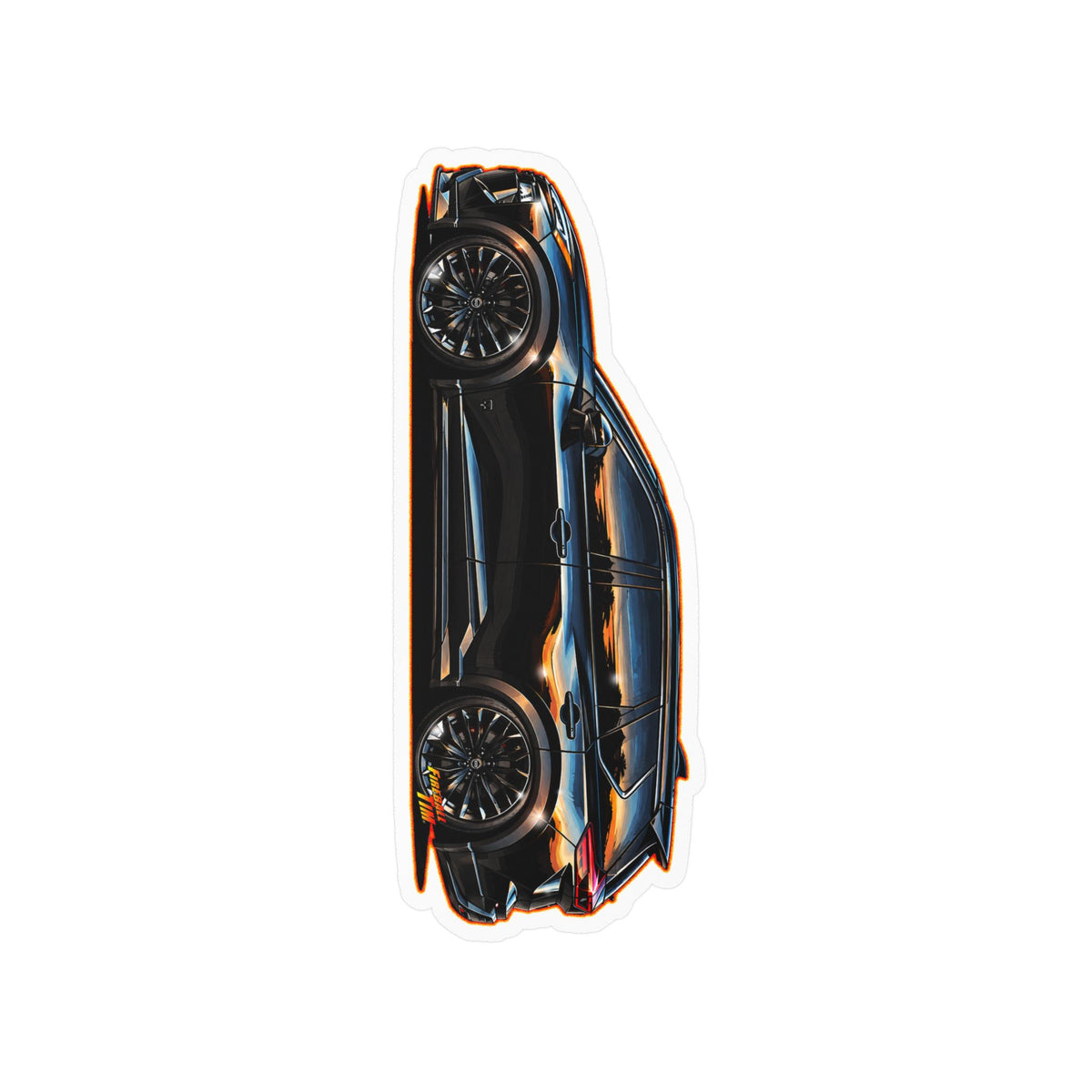 NISSAN ROGUE 2026 Black Armor Edition Collectible Fireball Art Stickers in 4 Sizes