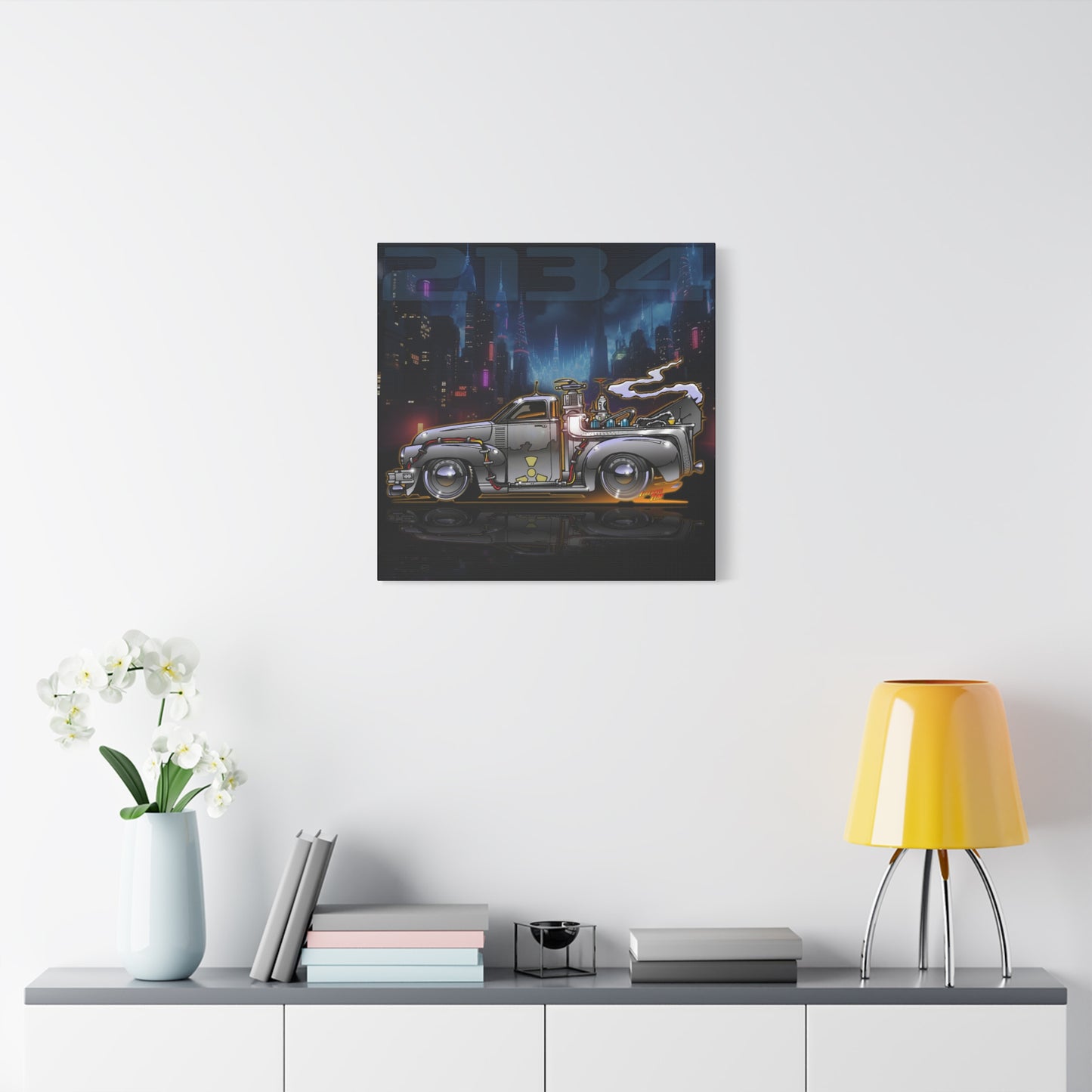 BACK THE THE FUTURE Chevy 3100 Pickup Time Machine Canvas Art Wall Print - 2 Sizes