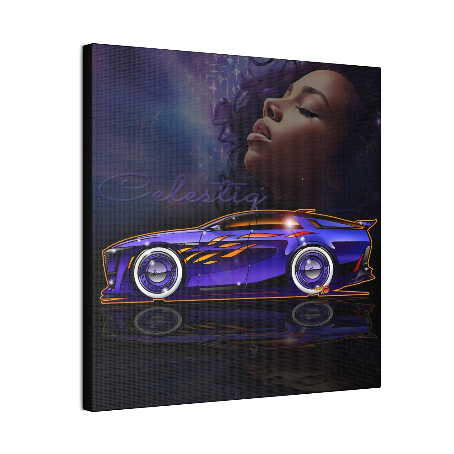 CADILLAC CELESTIQ EV Fireball Art Canvas Print - 3 Sizes