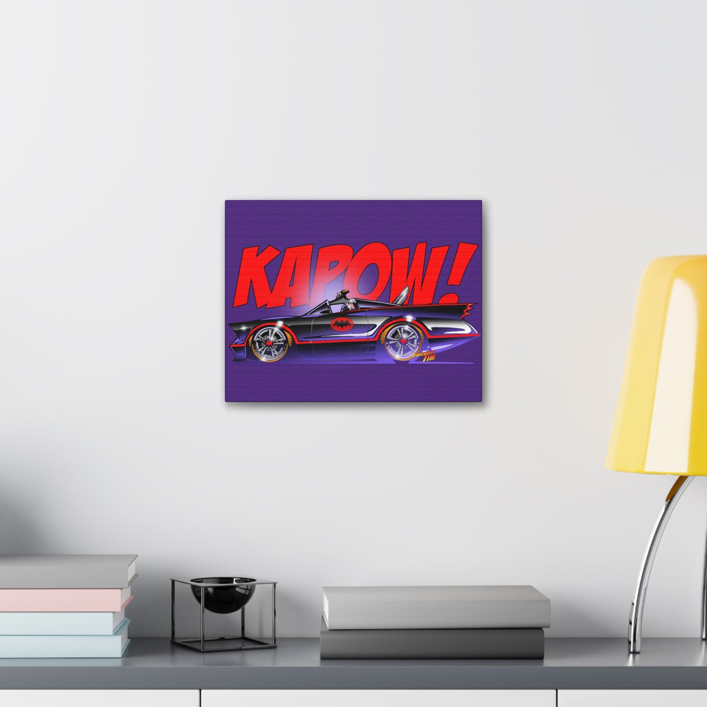 BATMOBILE 1966 KAPOW Concept Art Canvas Print 11x14