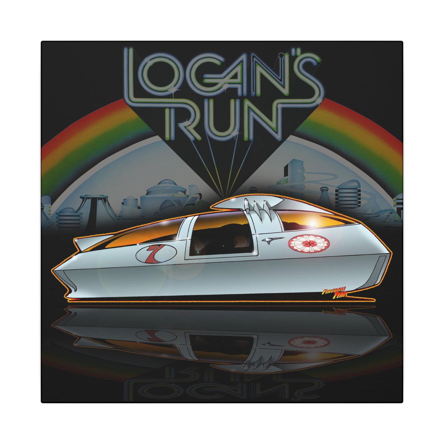 LOGAN'S RUN Sandman Sci Fi TV Car Collectible Fireball Art Canvas Print