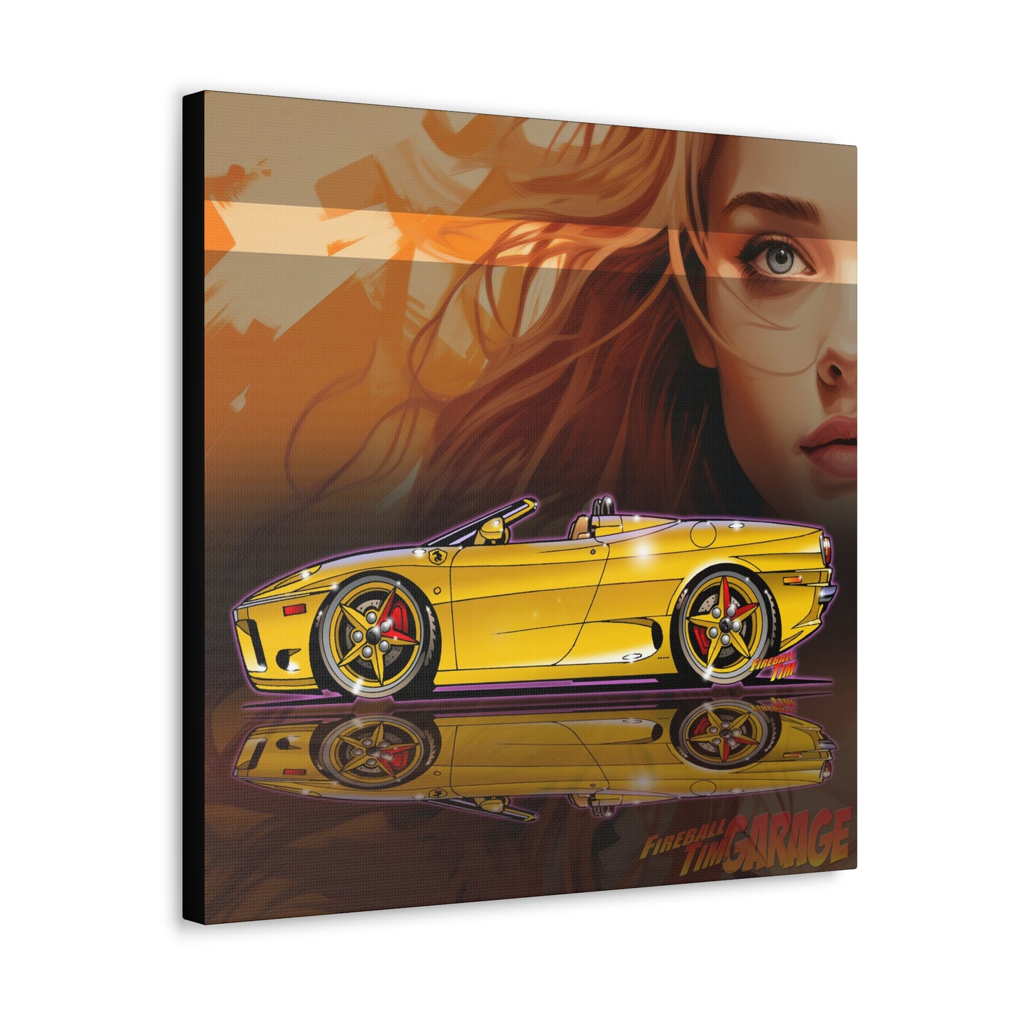 FERRARI 360 SPIDER Supercar Concept Art Canvas MASTERPRINT 3 Sizes