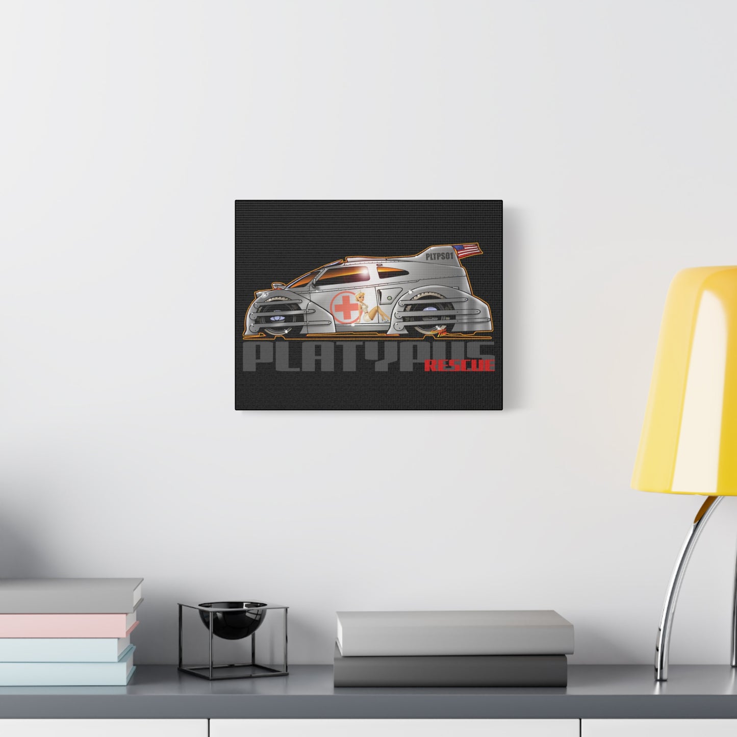 PLATYPUS RESCUE Concept Canvas Art Wall Print - 11x14