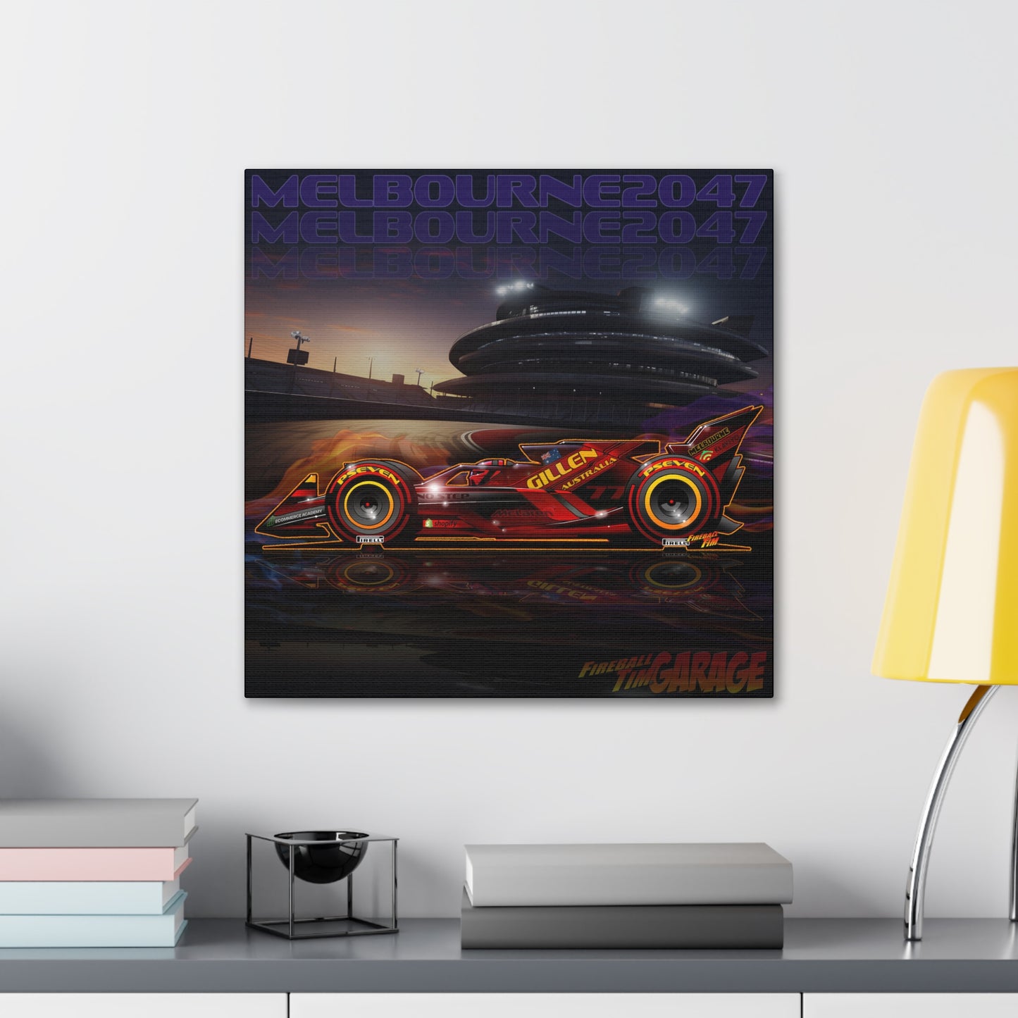 GILLEN AUSTRALIA F1 2047 Concept Art Canvas MASTERPRINT 3 Sizes