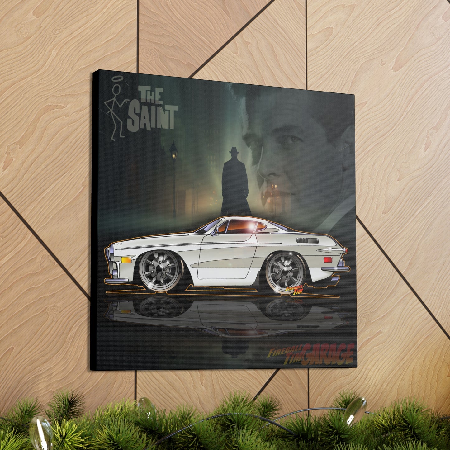 THE SAINT 1967 VOLVO 1800 S ST1 Concept Art Canvas MASTERPRINT 3 Sizes