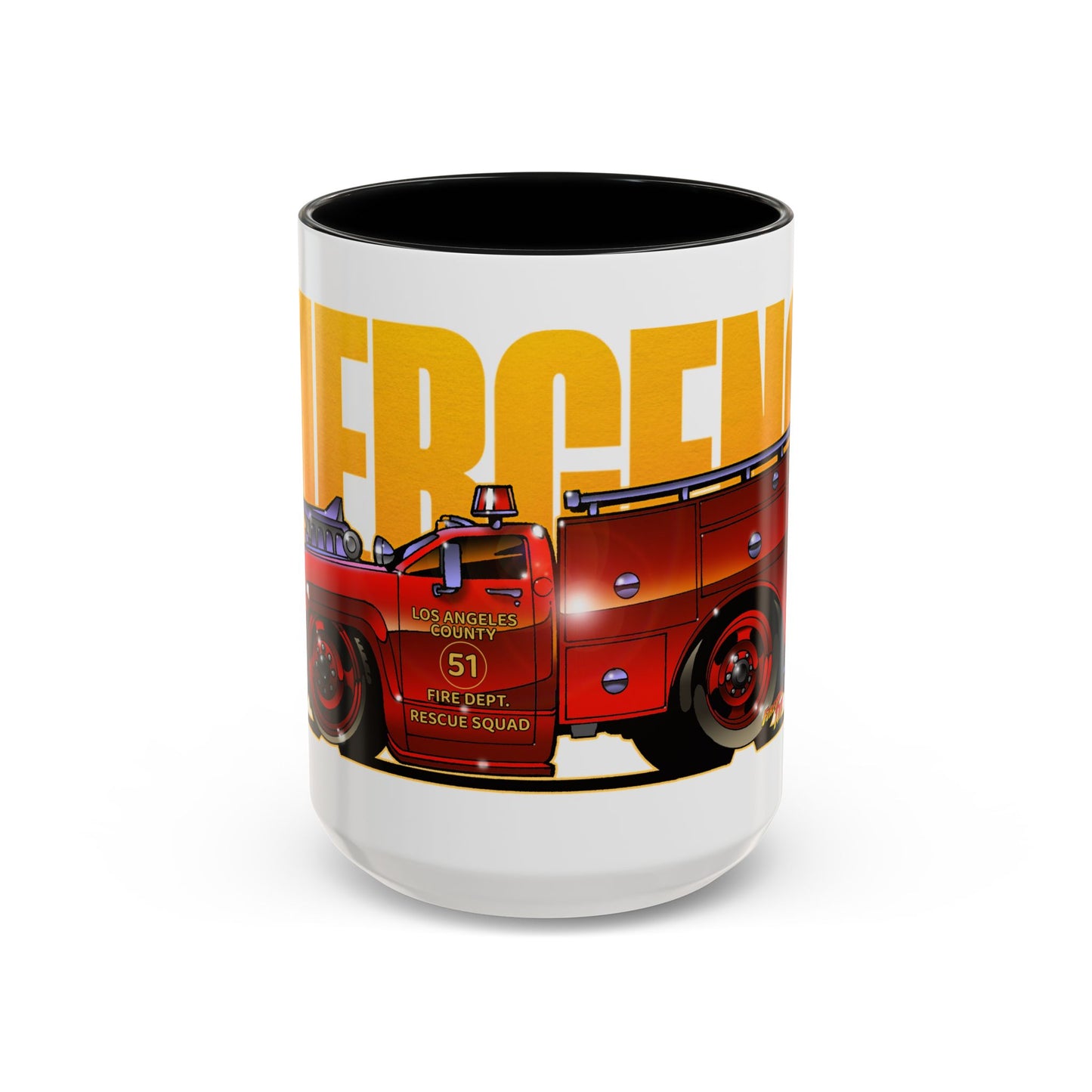 EMERGENCY SQUAD 51 Paramedic Truck Concept Art Coffee Mug 11oz