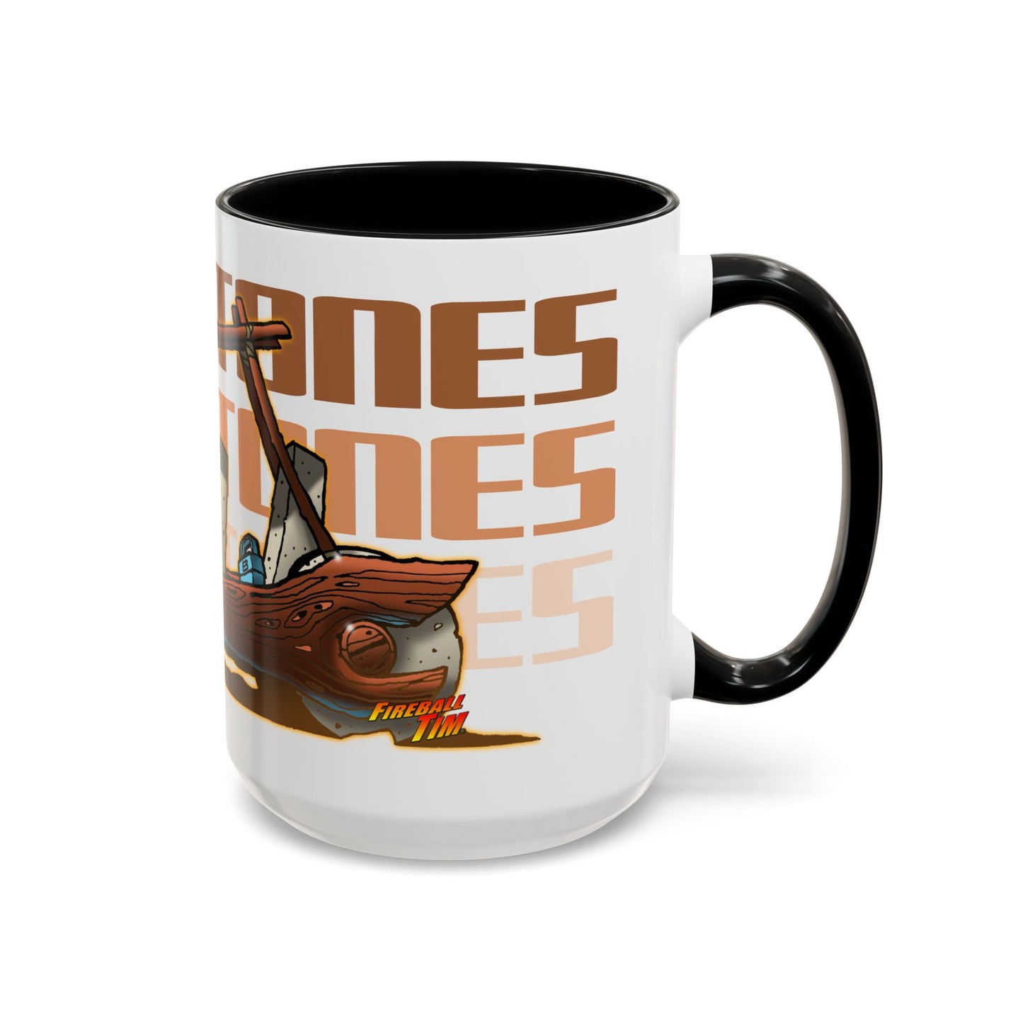 THE FLINTSTONES Cartoon Fred Flintstone Flintmobile Collectible Art Coffee Mug - 2 Sizes