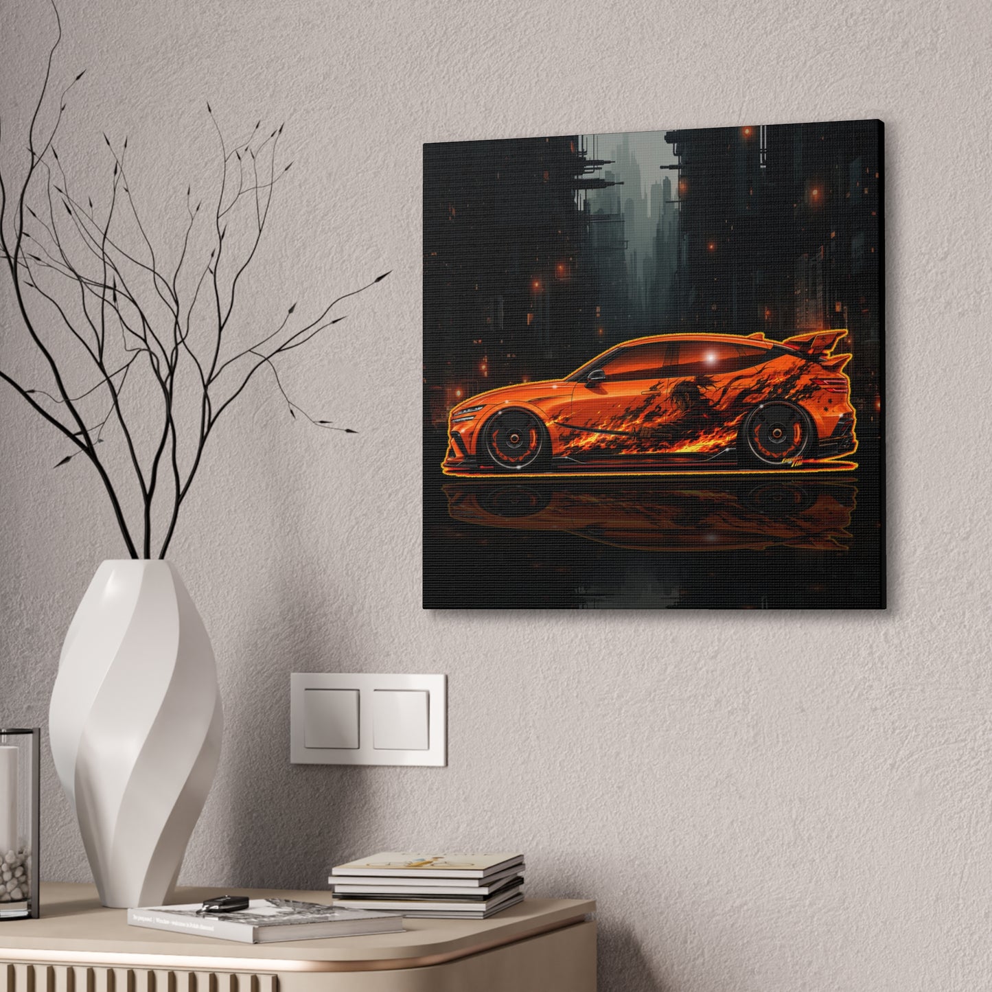 GENESIS MAGMA 2027 Custom Collectible Fireball Art Canvas Stretched Print