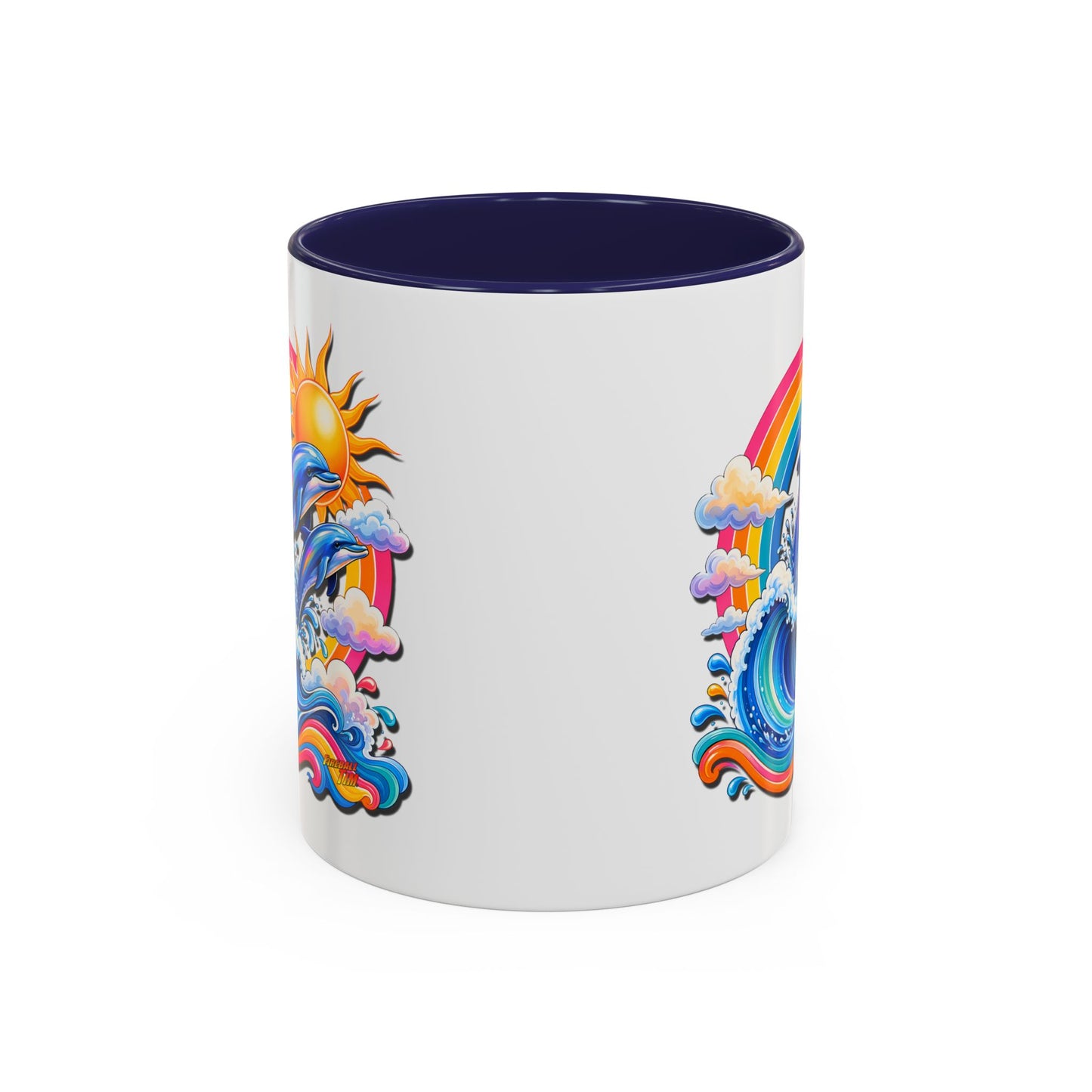 DOLPHIN SPLASH 1 Aquarium Series Fireball Art Coffee Mug - 2 Sizes
