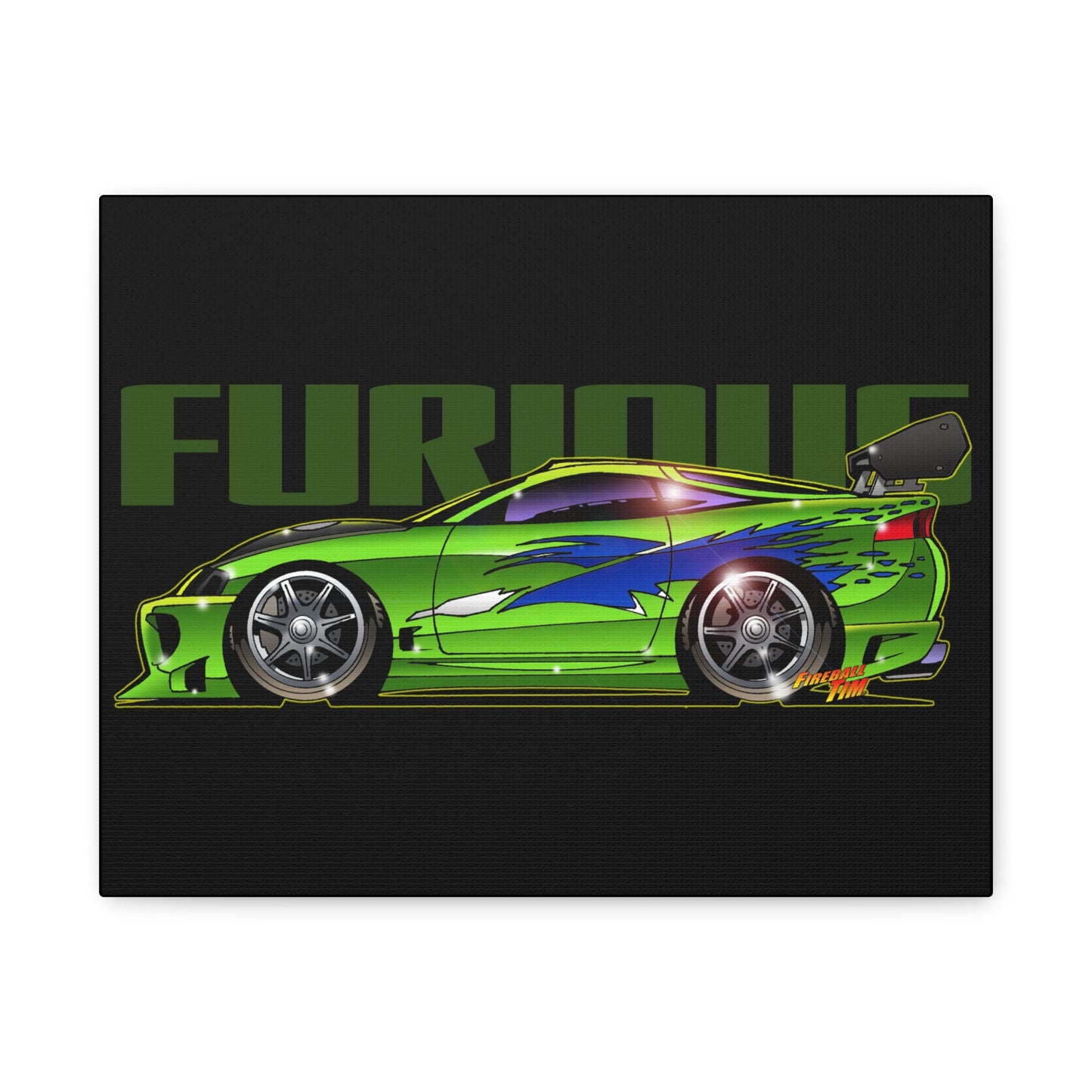 FAST AND FURIOUS MITSUBISHI ECLIPSE Canvas Art Wall Print - 11x14
