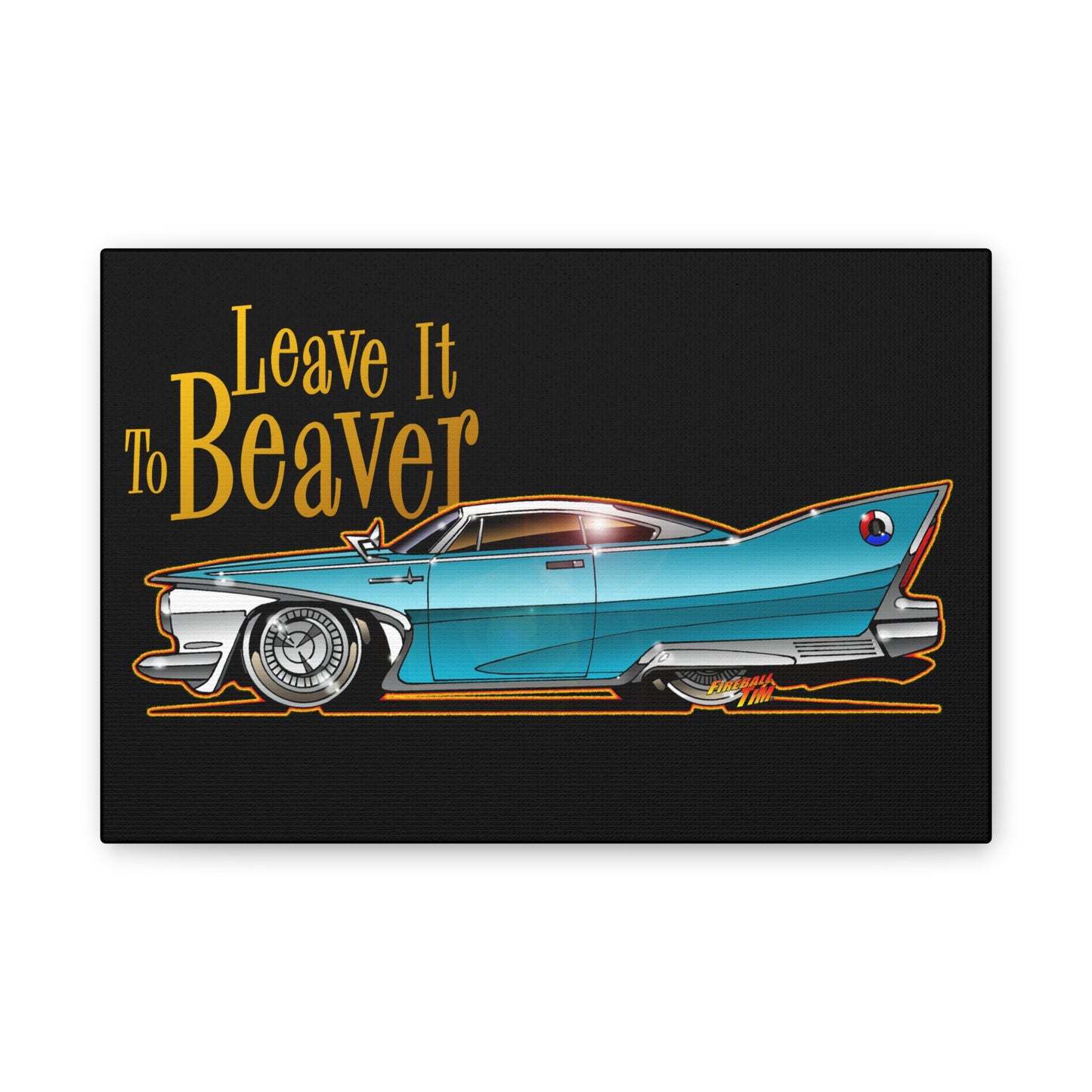 LEAVE IT TO BEAVER Plymouth Fury Canvas Art Wall Print - 12x8