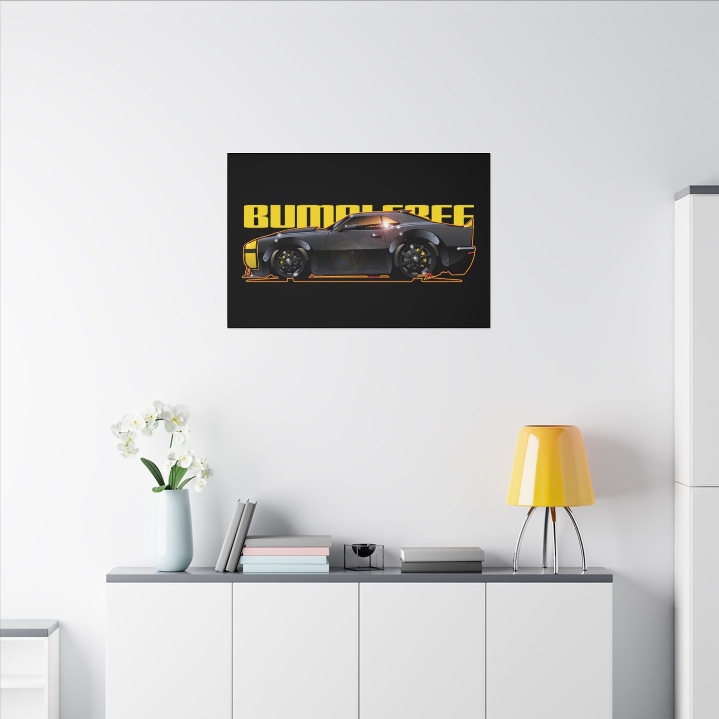 TRANSFORMERS BUMBLEBEE 1967 Camaro Fireball Art Canvas Print
