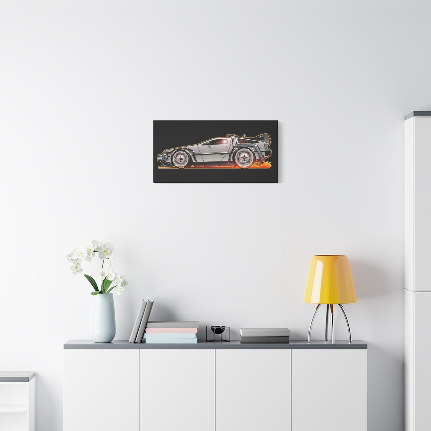 BACK to the FUTURE Delorean Time Machine Canvas Art Wall Print