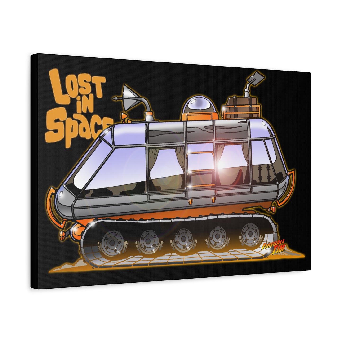 LOST in SPACE Classic TV Chariot Canva Art Wall Print