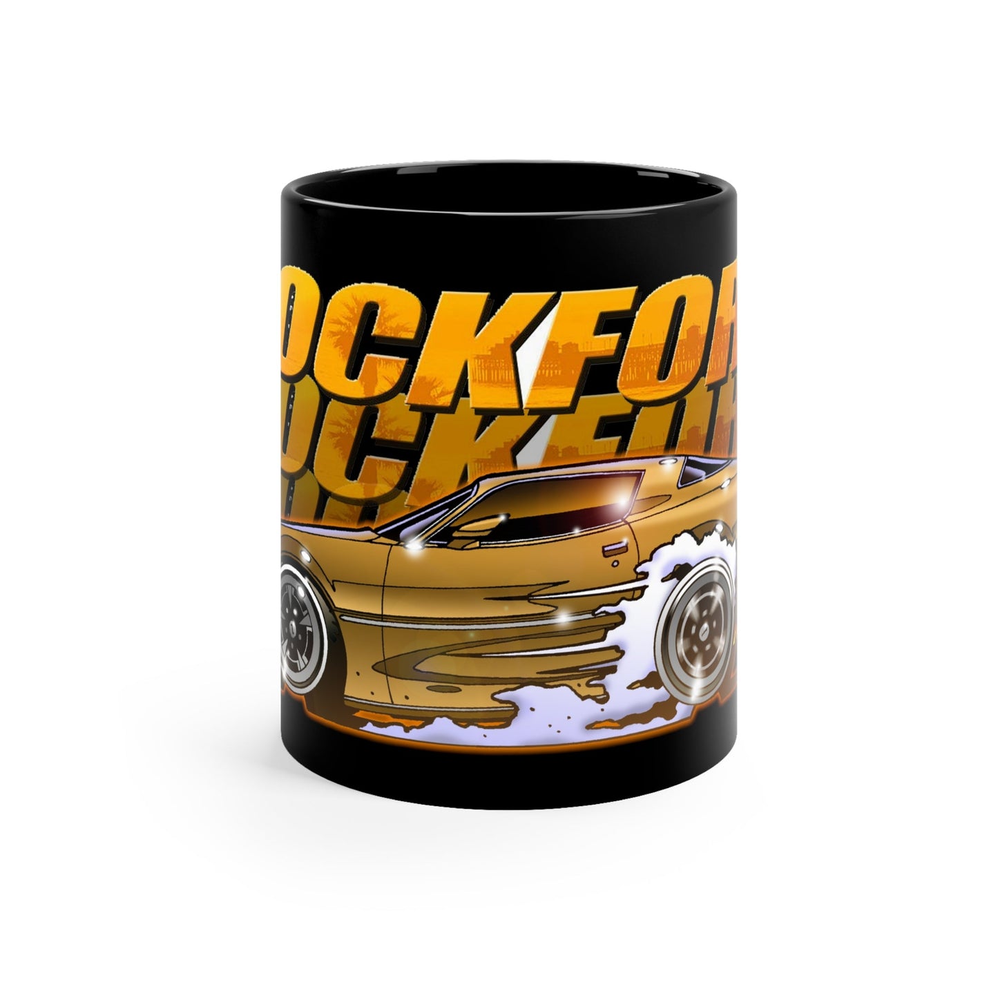 🎁 Fireball Tim ROCKFORD FILES 1978 Pontiac Firebird 11oz Black Mug, Rockford Files Coffee Mug, James Rockford, Coffee Cup (50% off)-Fireball Tim Garage