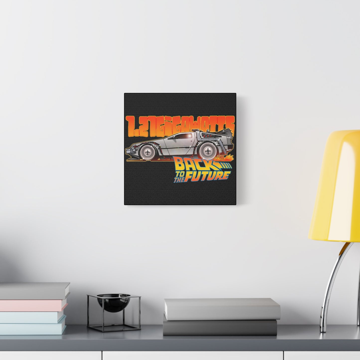 BACK TO THE FUTURE Delorean Time Machine Canvas Art Wall Print - 2 Sizes