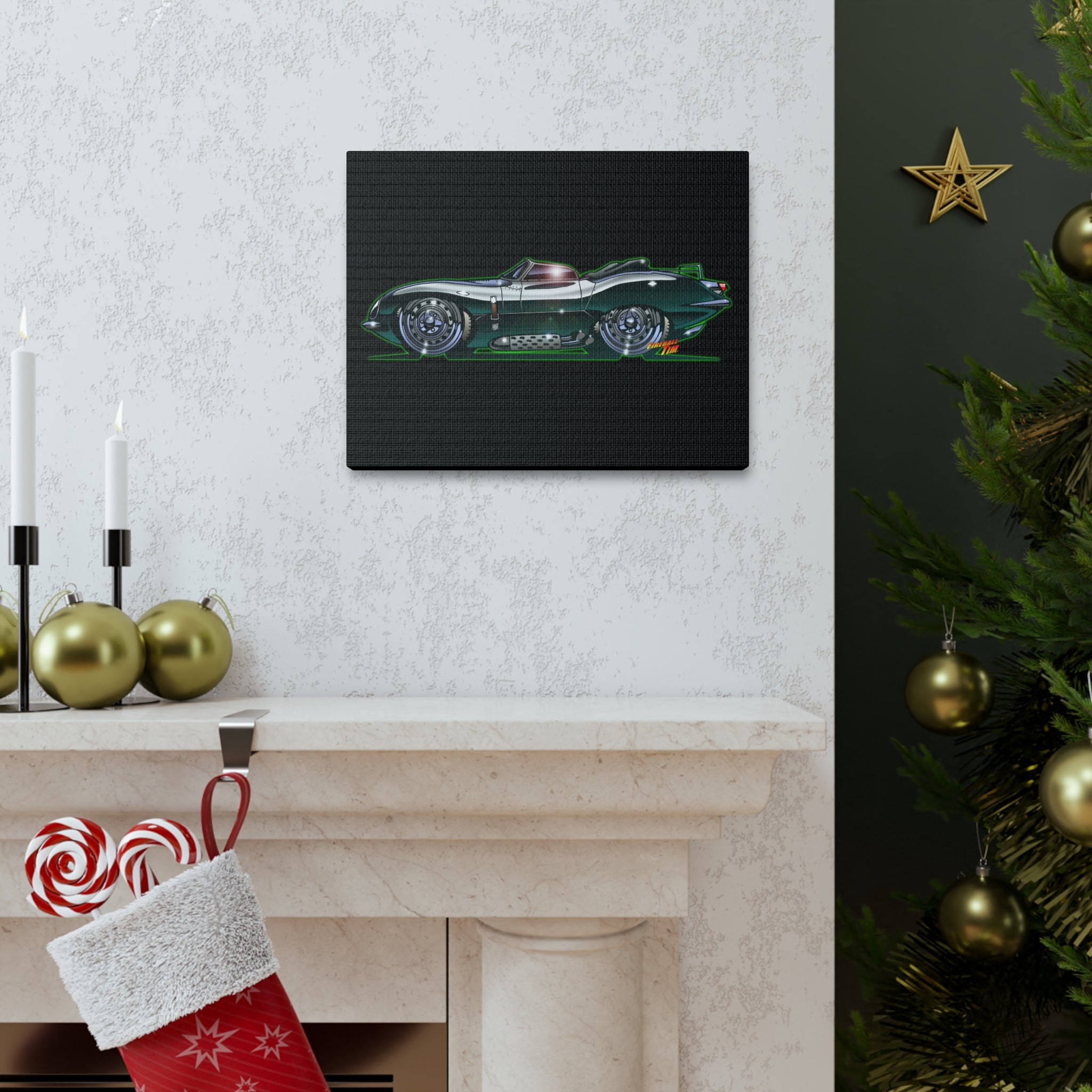 Steve McQueen 1956 JAGUAR XKSS Concept Art Canvas Print 11x14