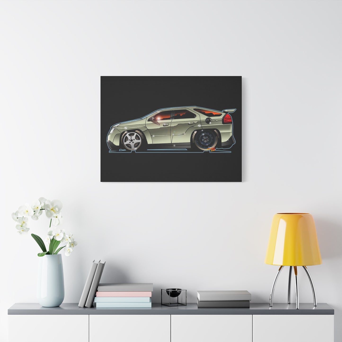 BREAKING BAD Pontiac Aztek Fireball Art Canvas Wall Print
