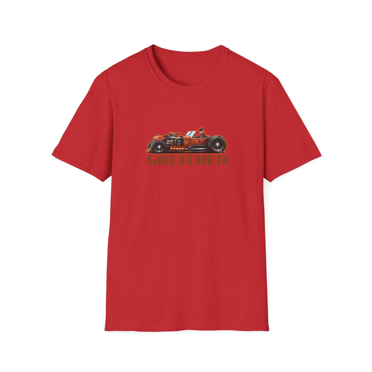 CUSTOM RAT ROD Hot Rod Gretchen Collectible Fireball Art TeeShirt