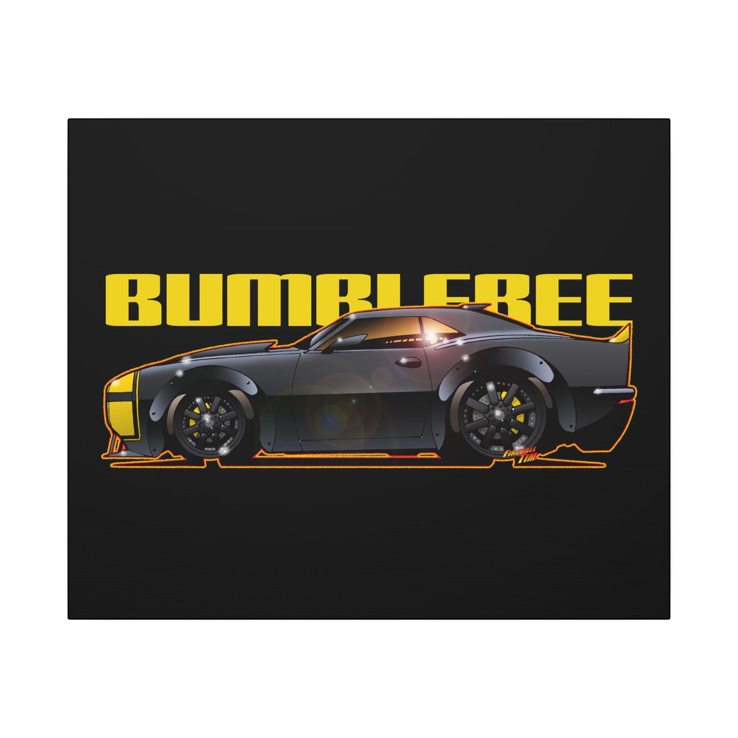 TRANSFORMERS BUMBLEBEE 1967 Camaro Fireball Art Canvas Print