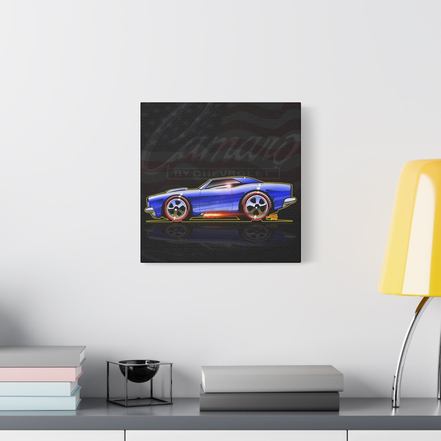 HOT WHEELS CAMARO Custom Collectible Fireball Art Canvas Print