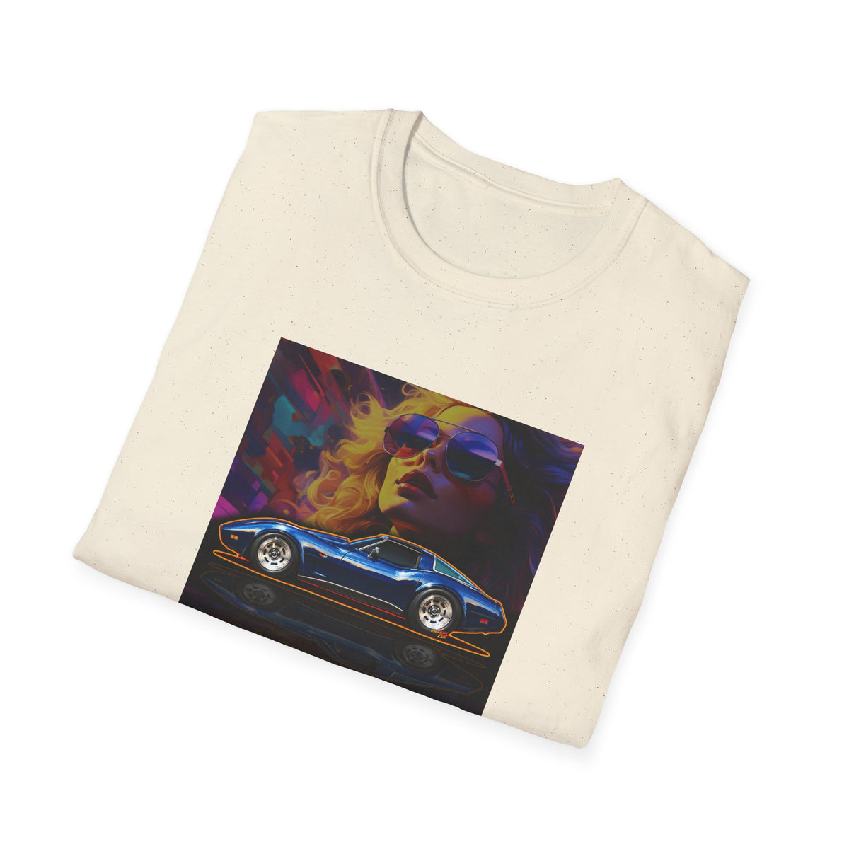 CHEVROLET CORVETTE 1978 Collectible Blonde Fireball Art Collectible Fireball Art TeeShirt