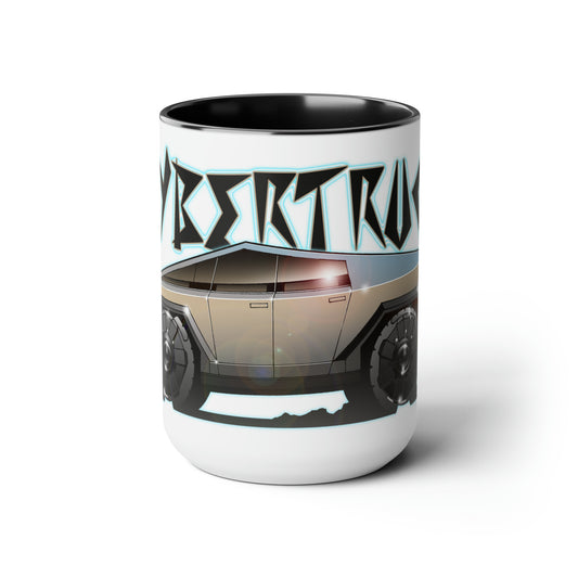 TESLA CYBERTRUCK Coffee Mug 15oz-Mug-Fireball Tim Garage