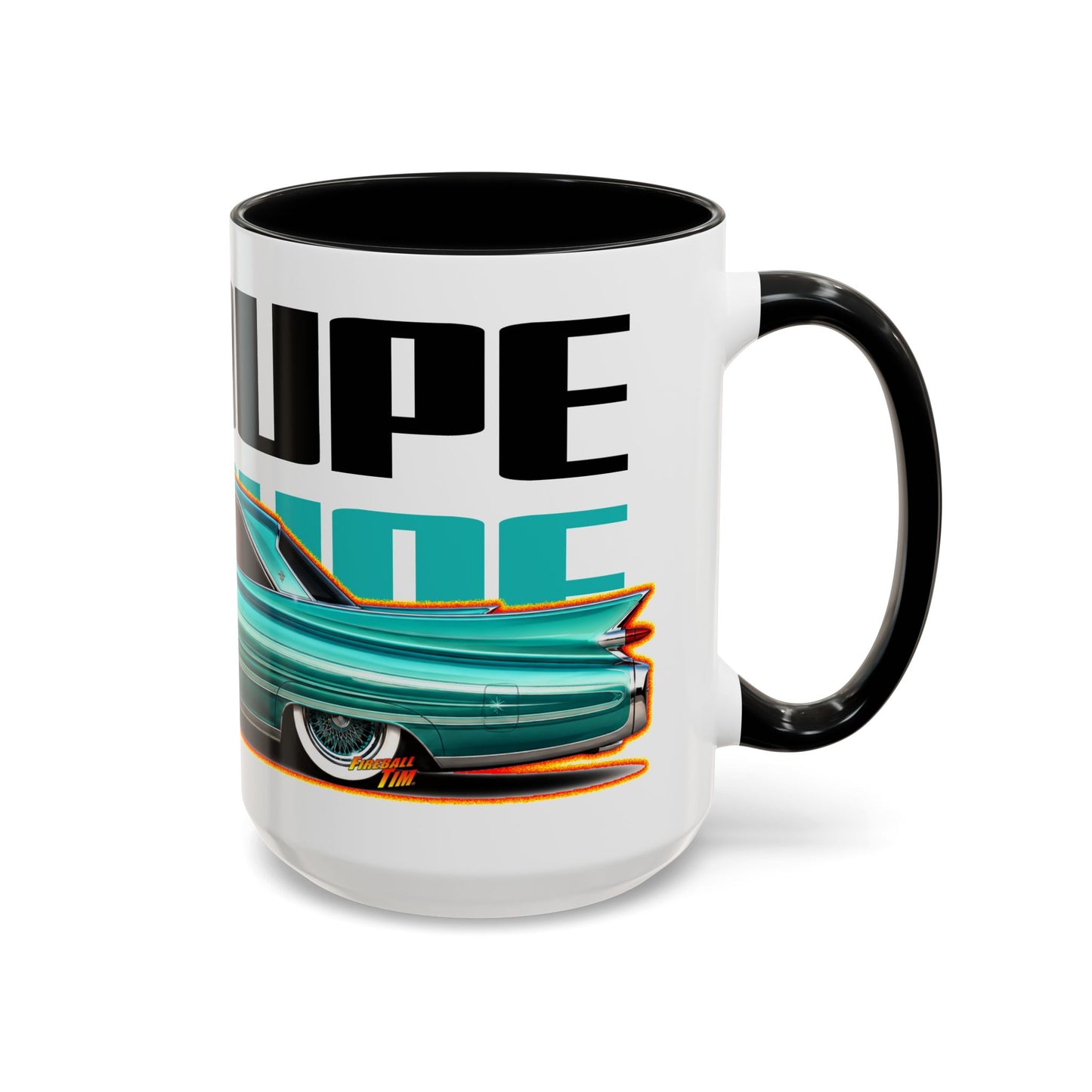 CADILLAC CUSTOM COUPE 1961 Collectible Fireball Art Coffee Mug - 2 Sizes