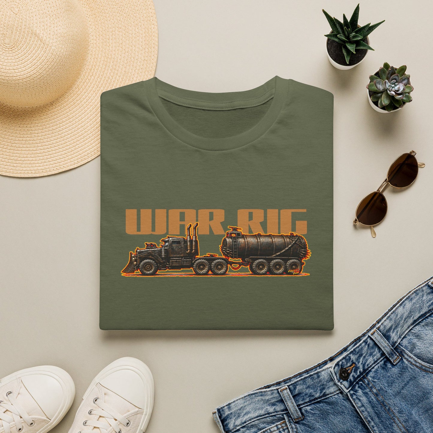 MAD MAX War Rig Collectible Fireball Art Tee Shirt